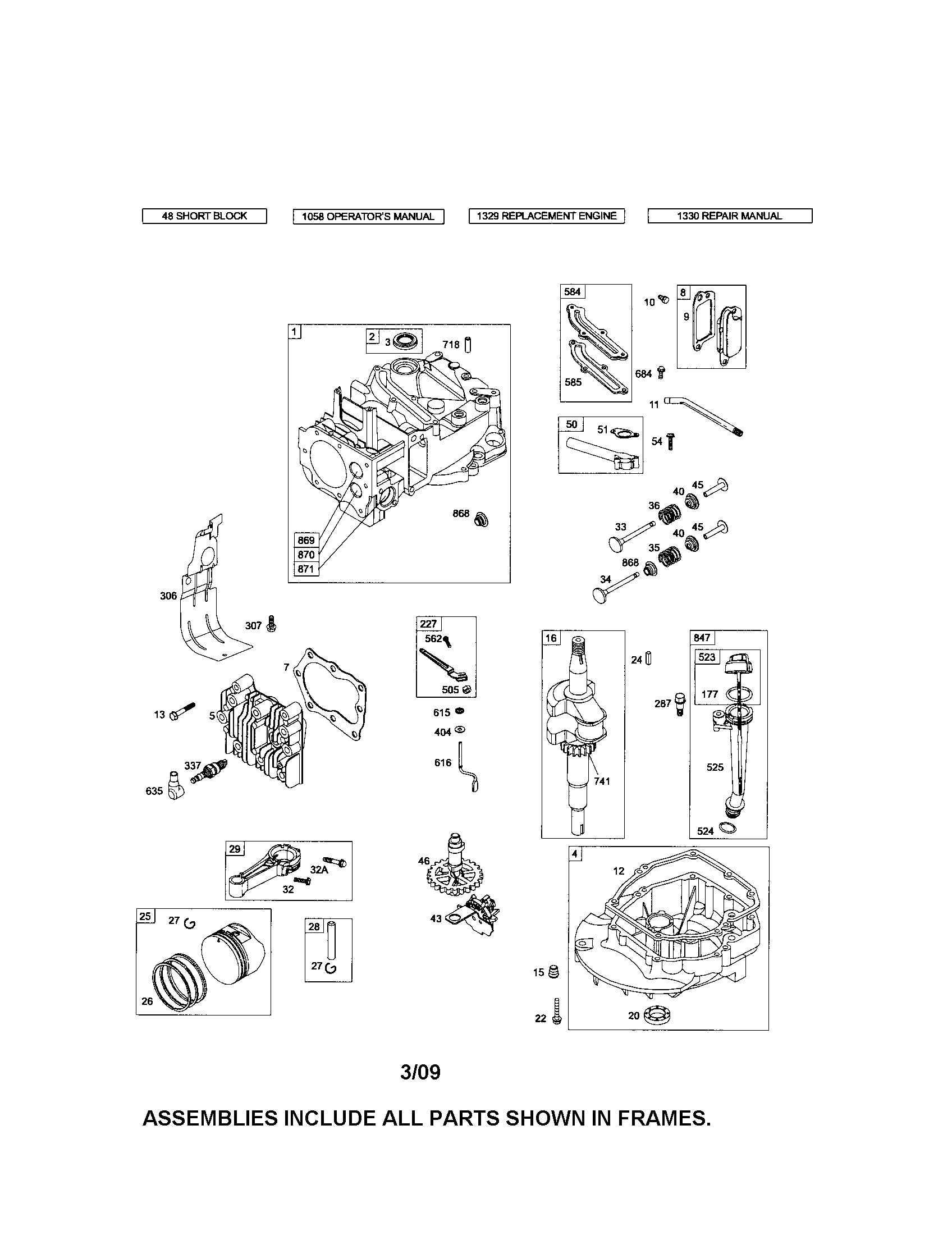 Craftsman 917376532 cylinder/crankshaft/sump diagram