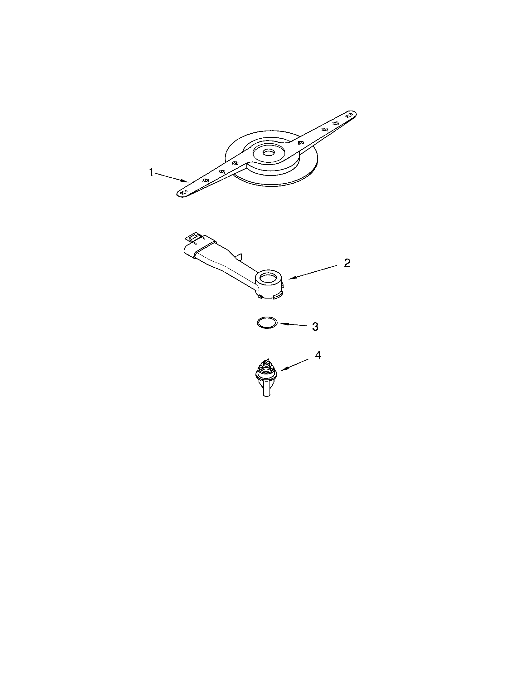 Whirlpool GU2500XTPS6 lower washarm diagram