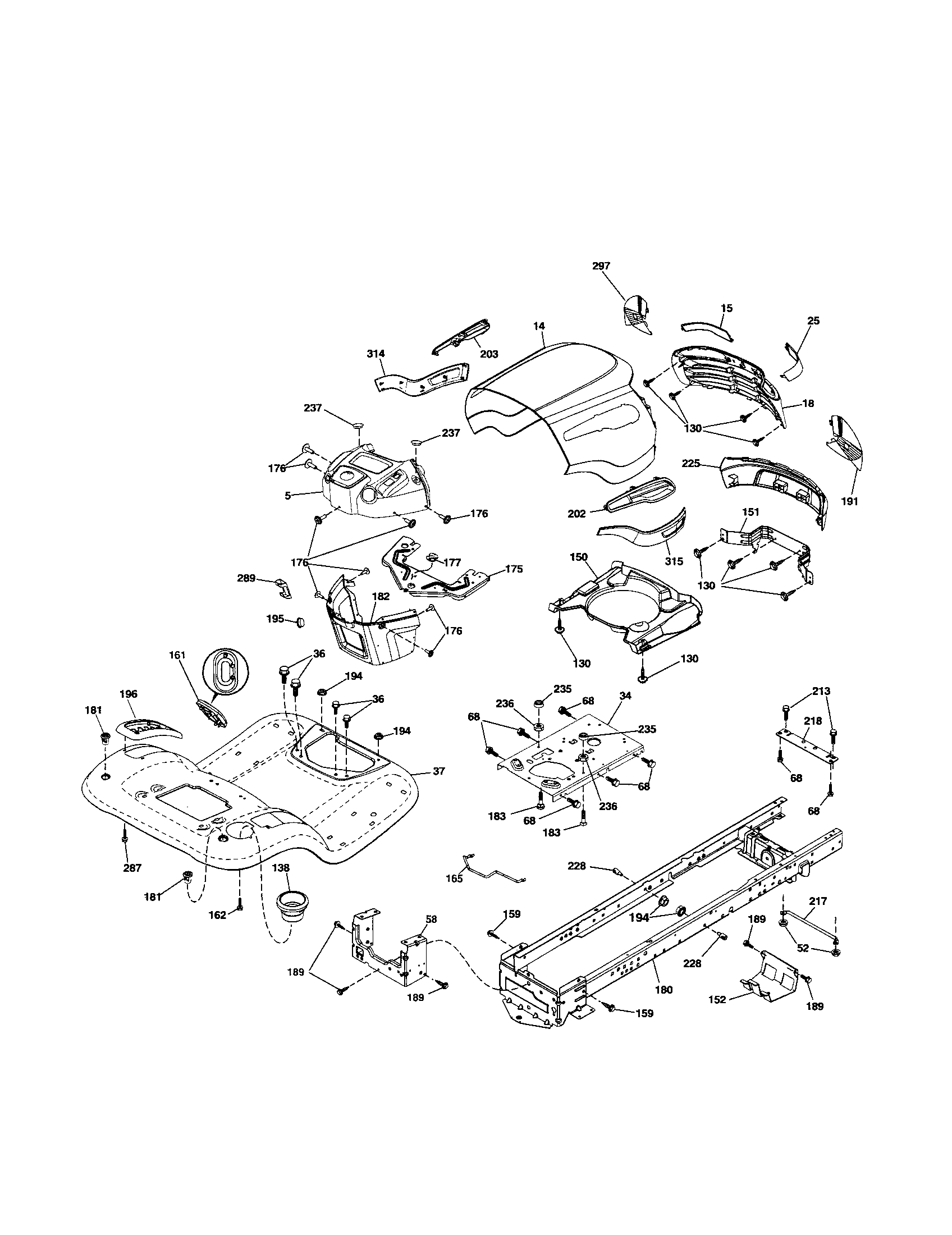 Craftsman 917254130 chassis and enclosures diagram
