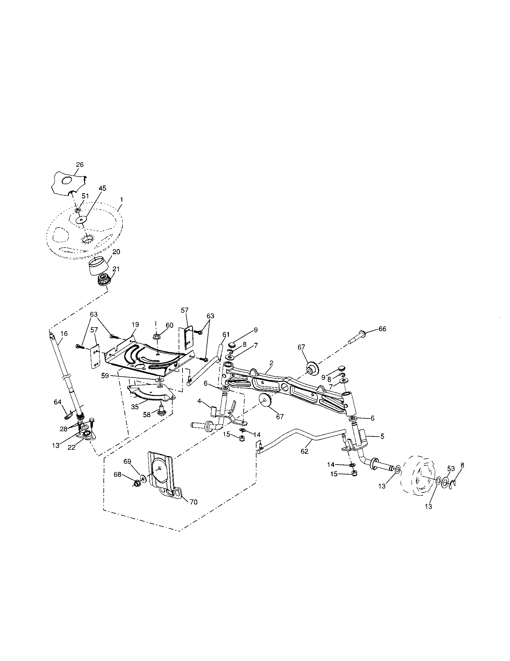 Craftsman 917254130 steering diagram