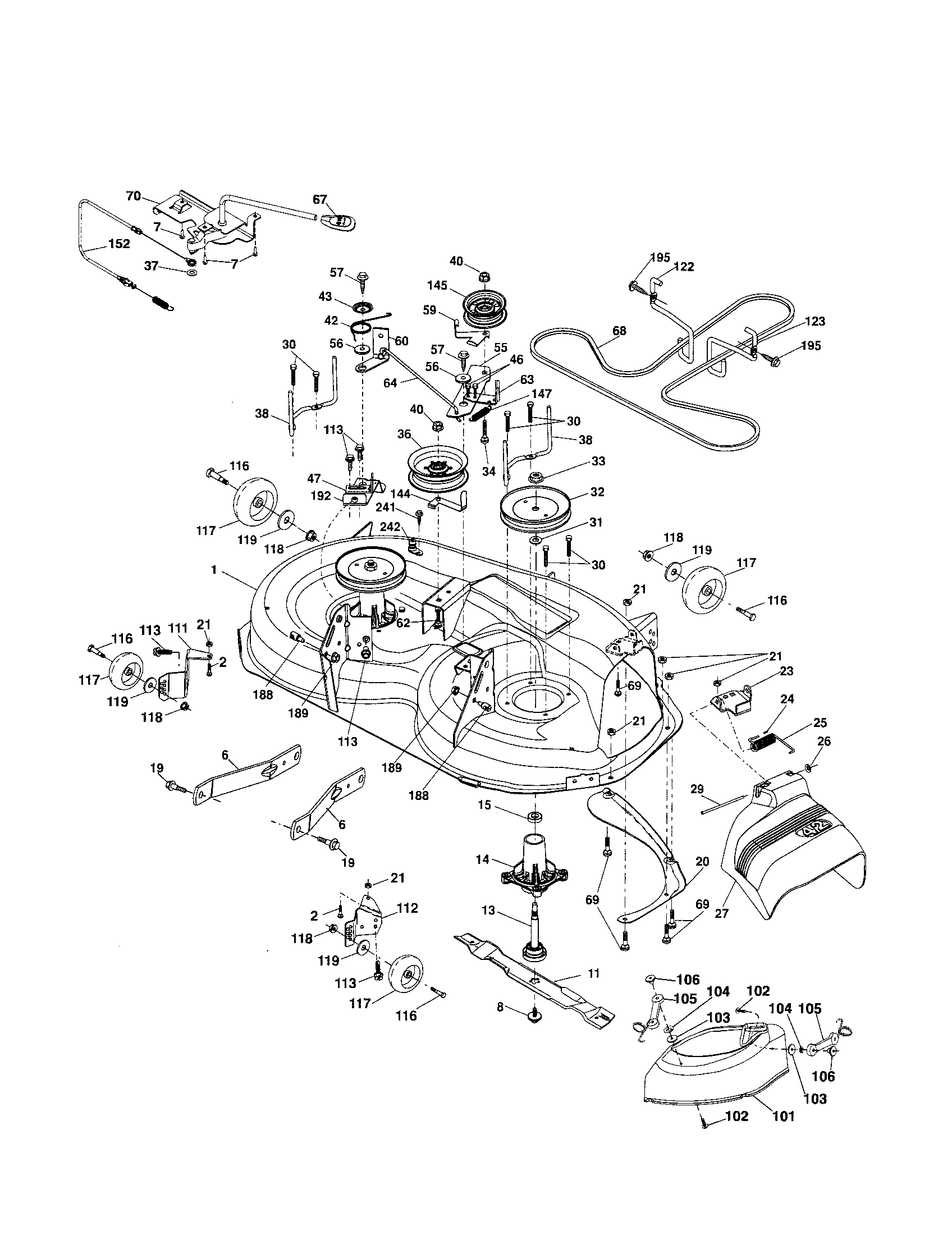 Craftsman 917254130 mower diagram