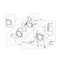 Samsung WF448AAP/XAC frame front & door diagram