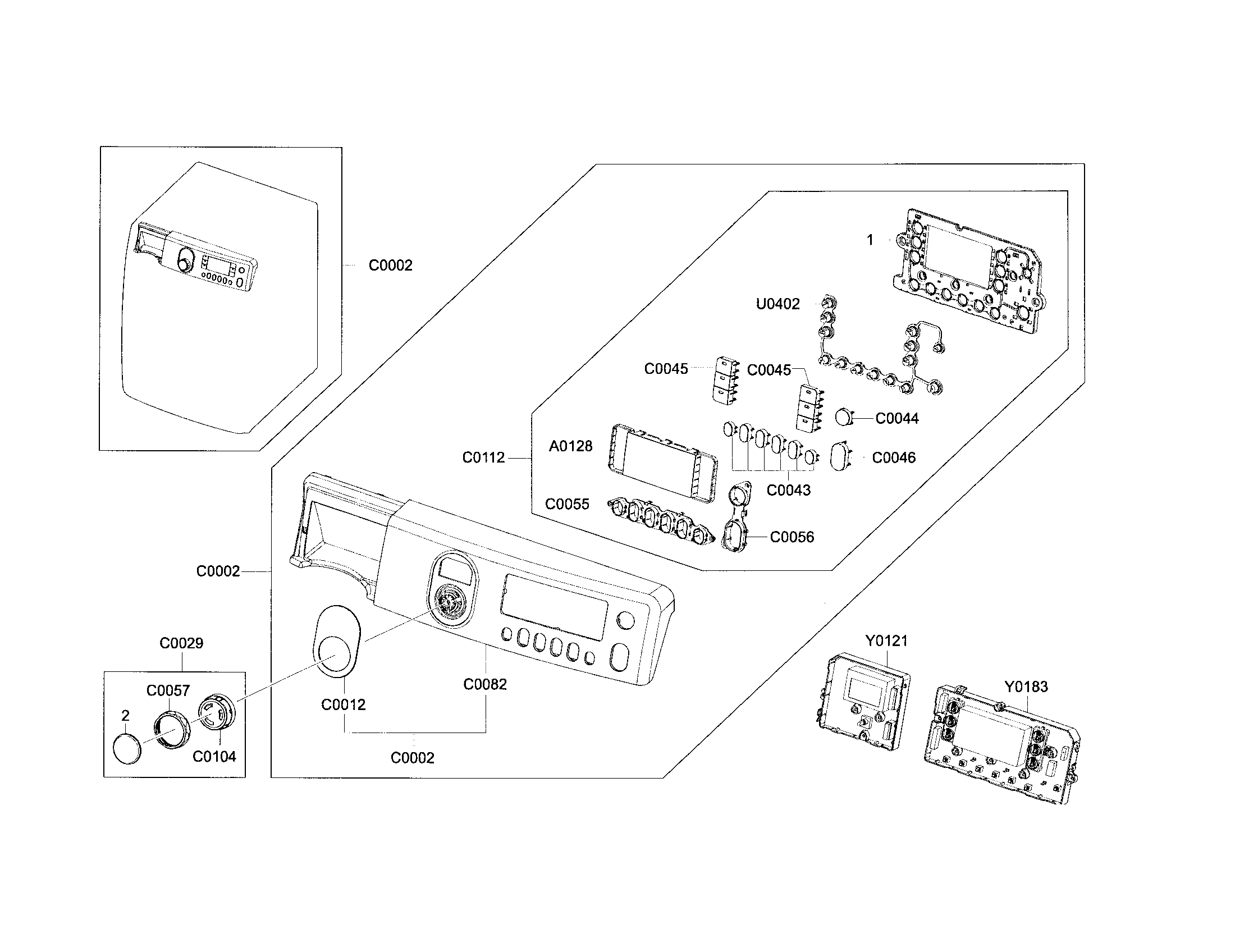 Samsung WF448AAP/XAC panel control diagram