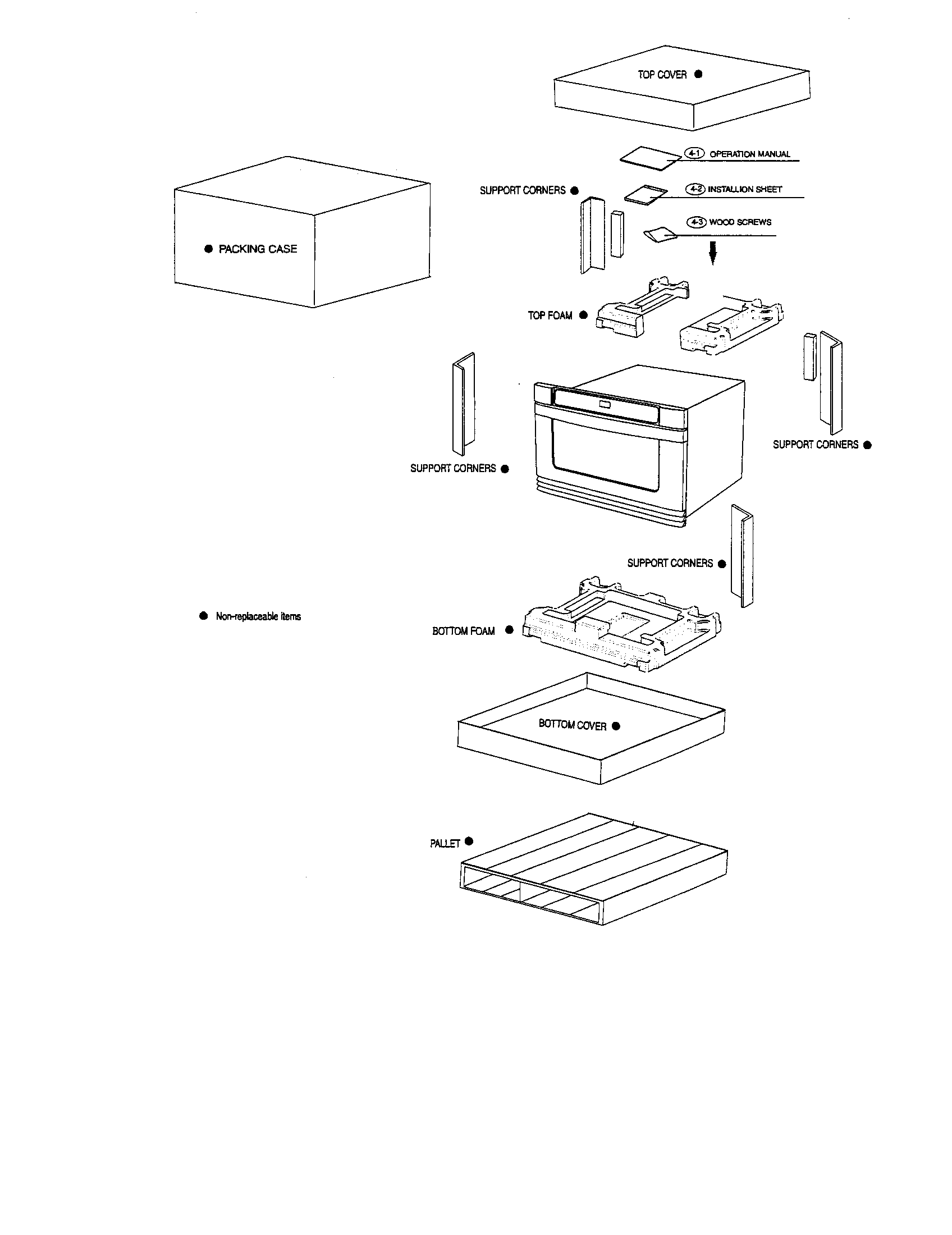 Sharp KB-6025MW packing diagram