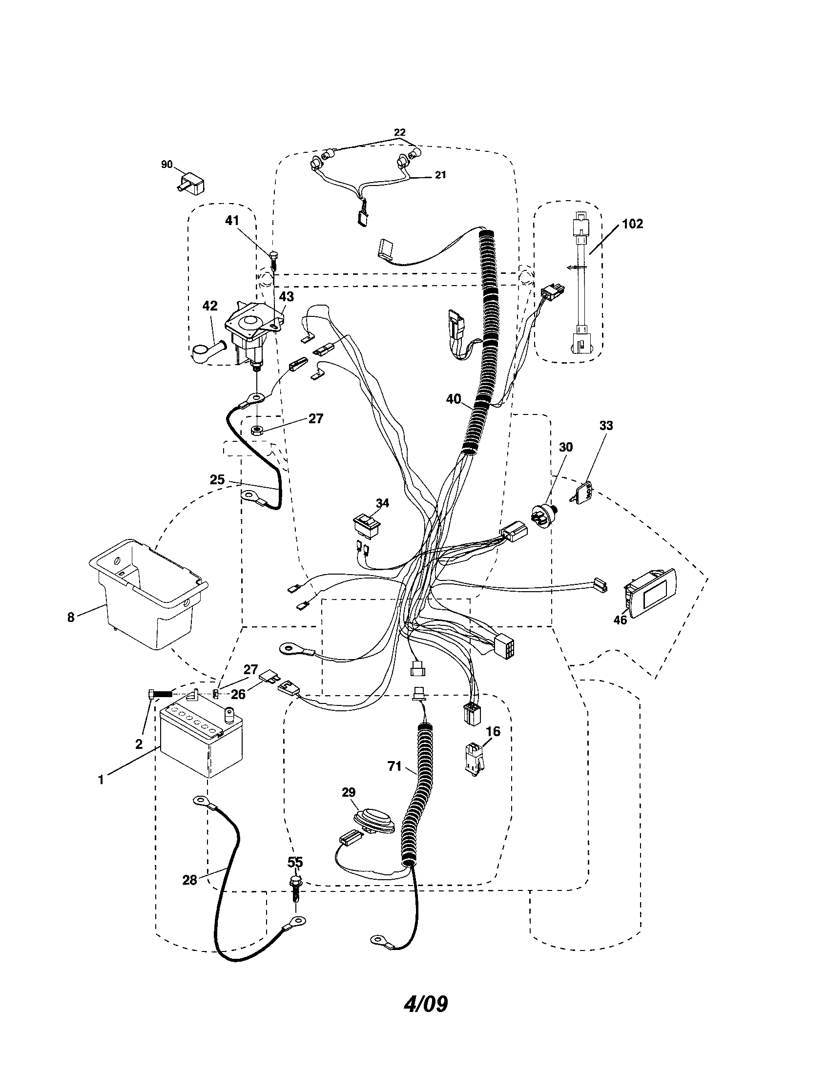Husqvarna YTH20K46-96043003300 electrical diagram