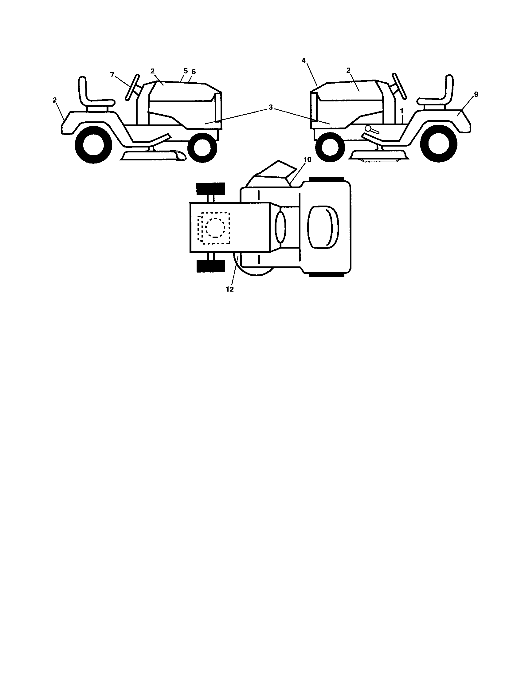 Husqvarna YTH20K46-96043003300 decals diagram