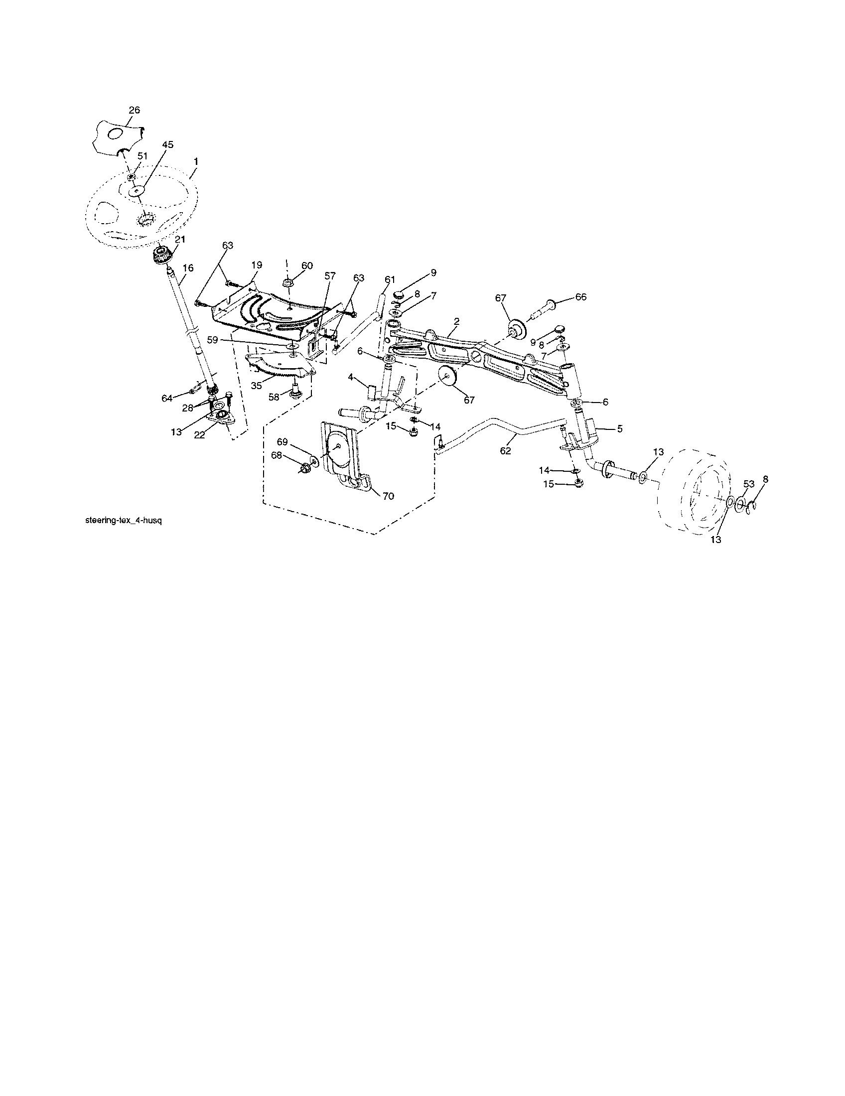 Husqvarna YTH2348-917289560 steering diagram