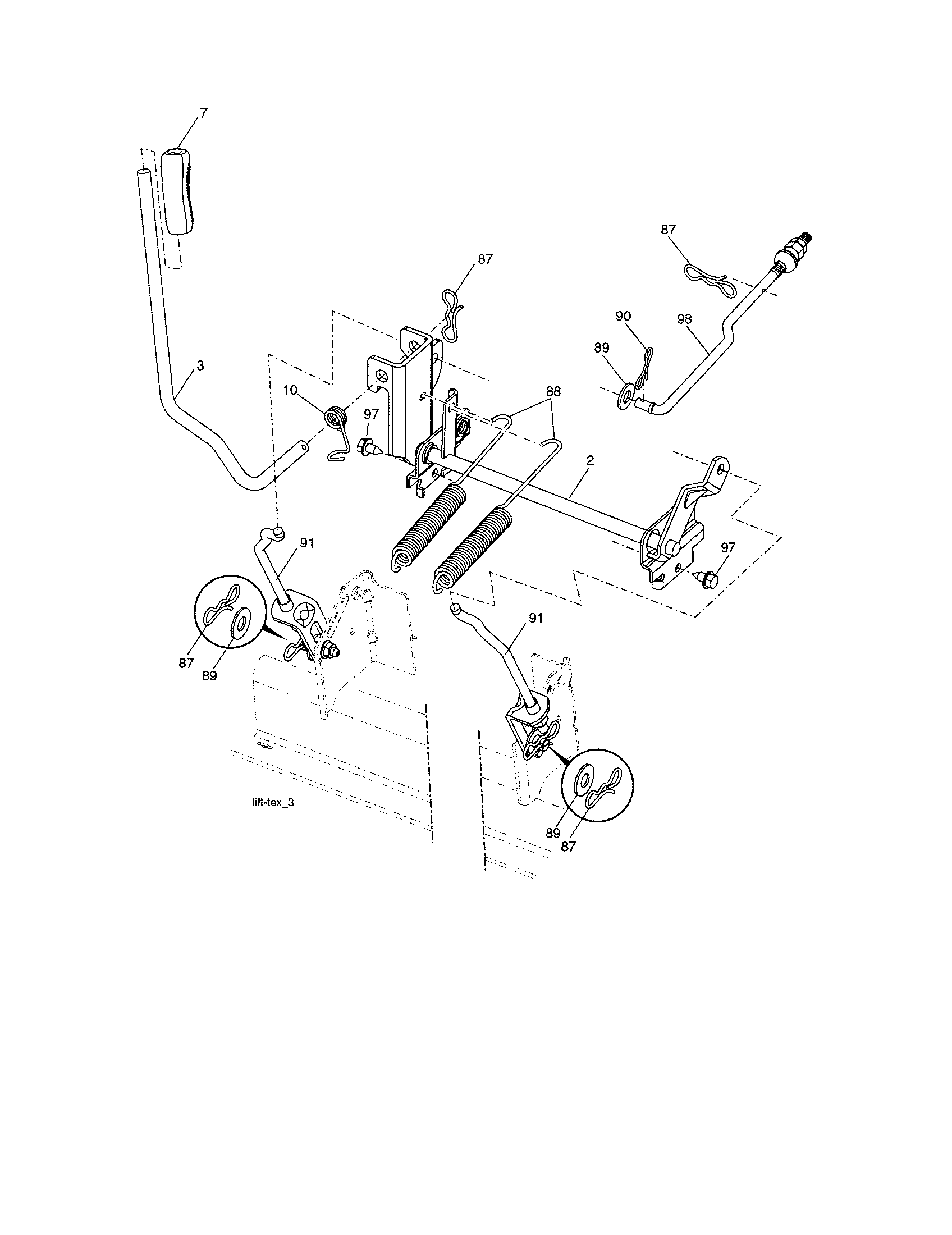 Husqvarna YTH2348-917289560 mower lift diagram