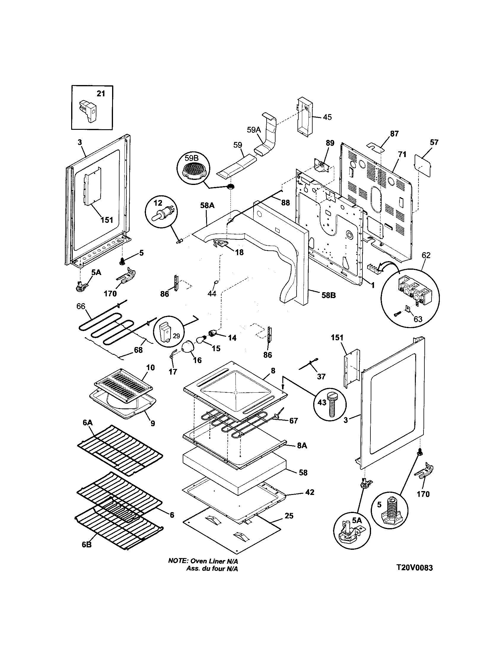 Kenmore 79096224406 body diagram