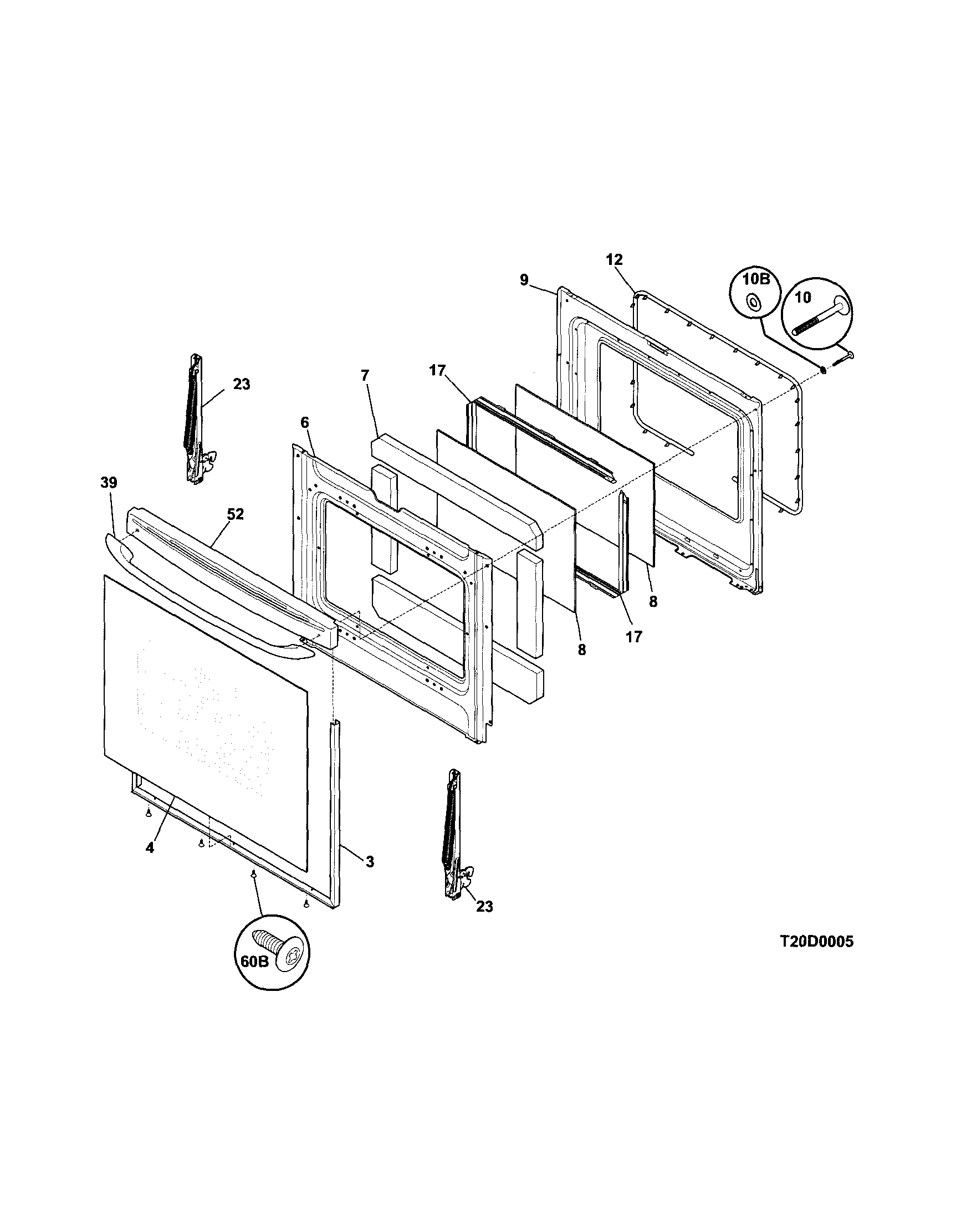 Kenmore 79096224406 door diagram