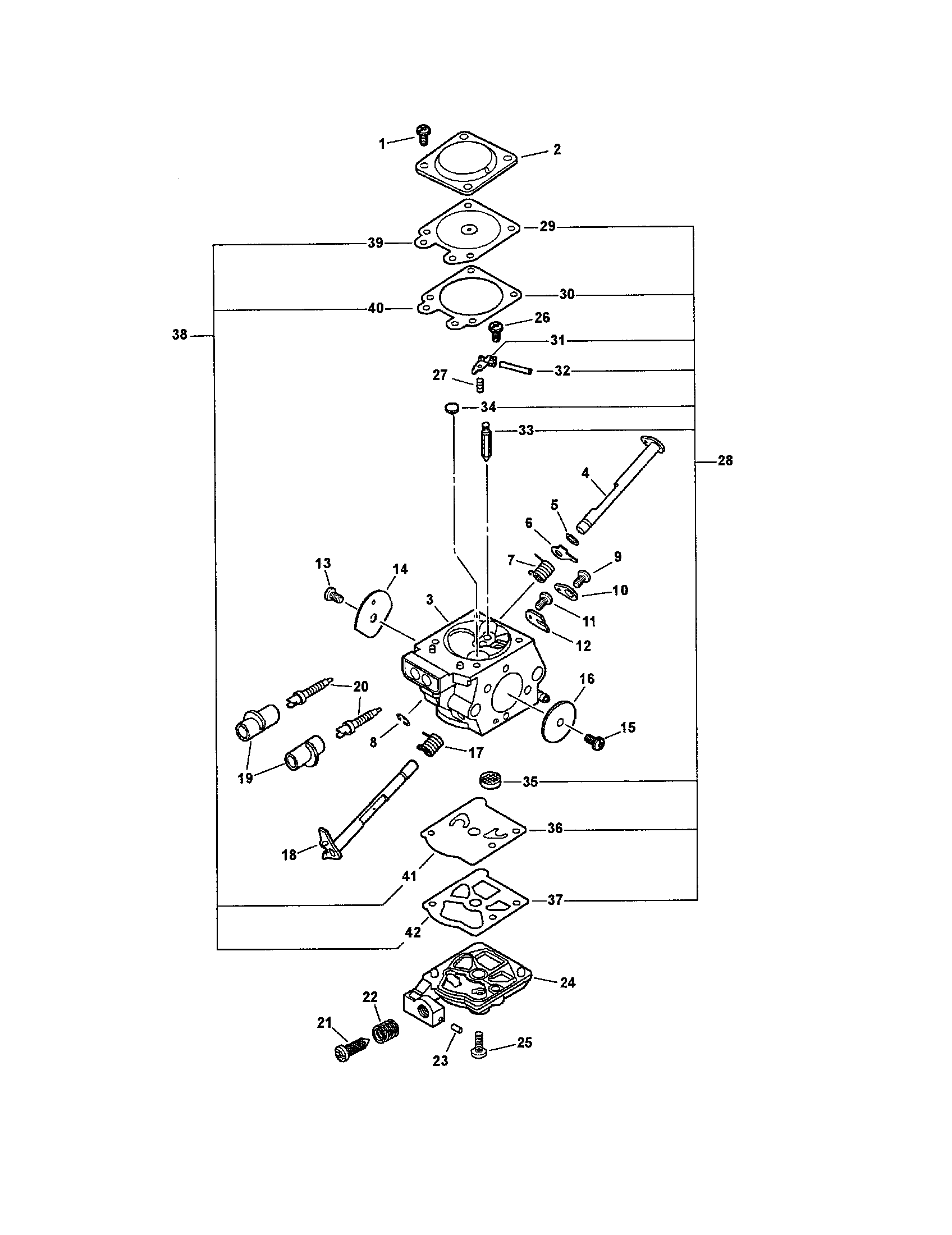 Echo CS-400 carburetor - wt-820 diagram