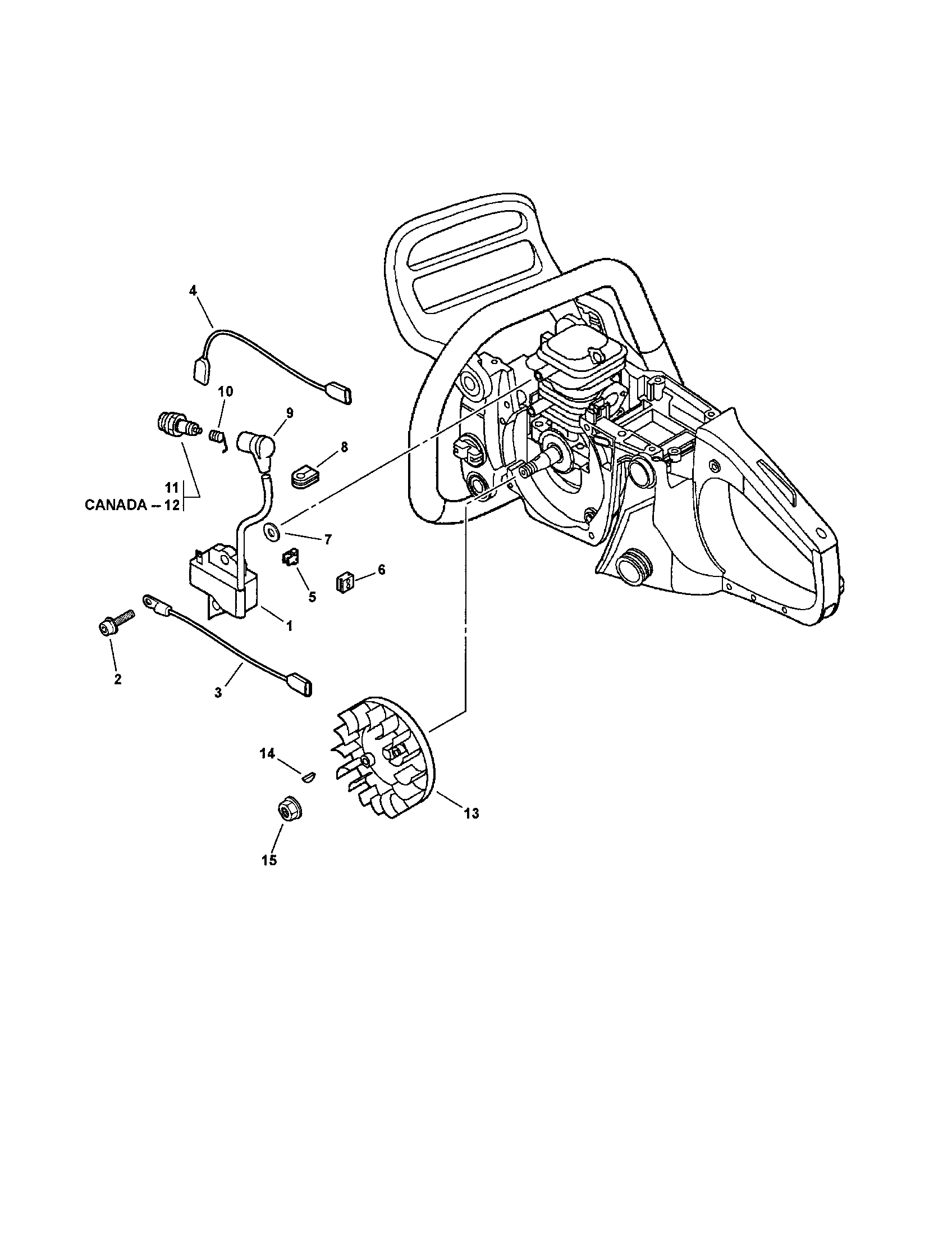 Echo CS-400 ignition/flywheel diagram