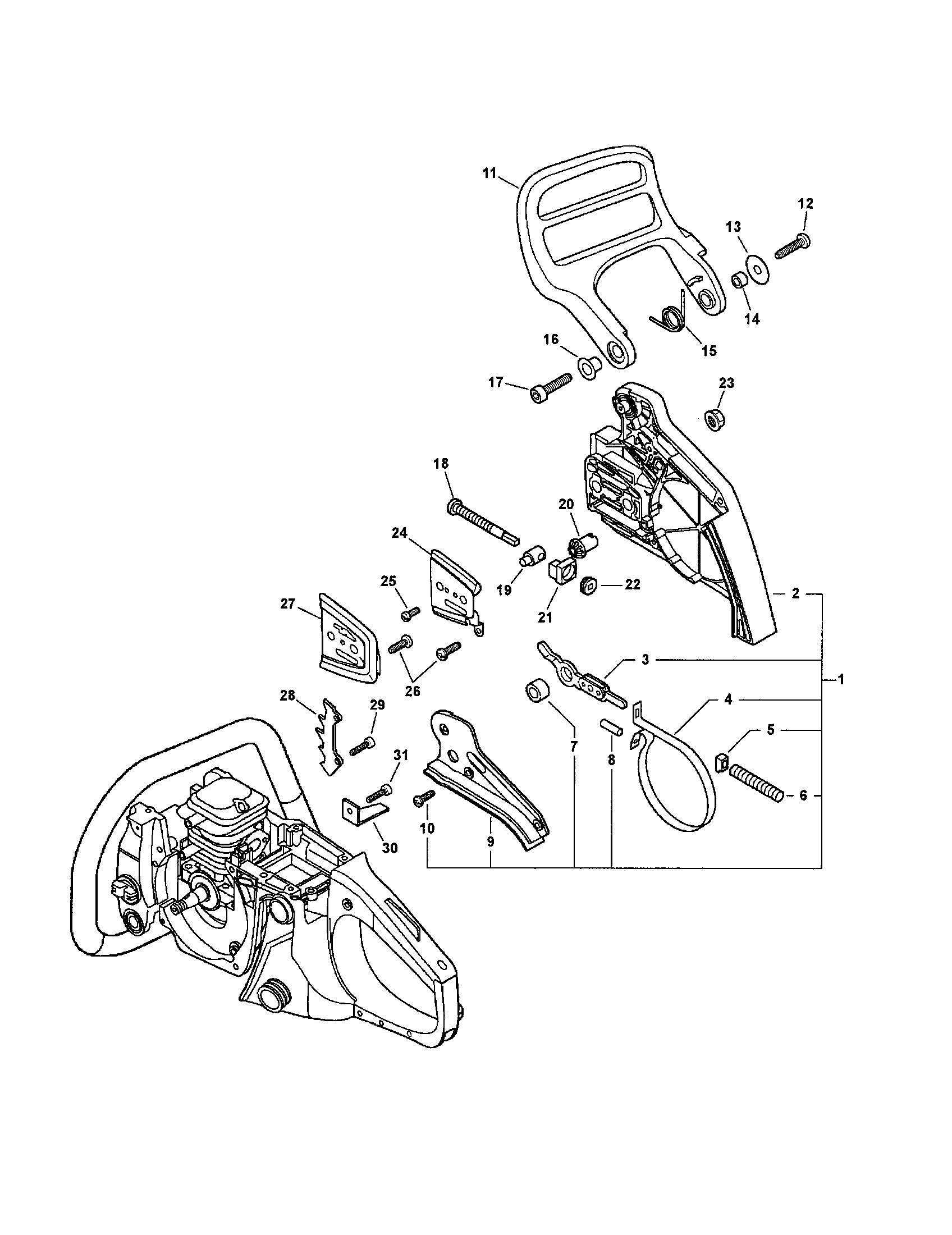 Echo CS-400 chain brake diagram