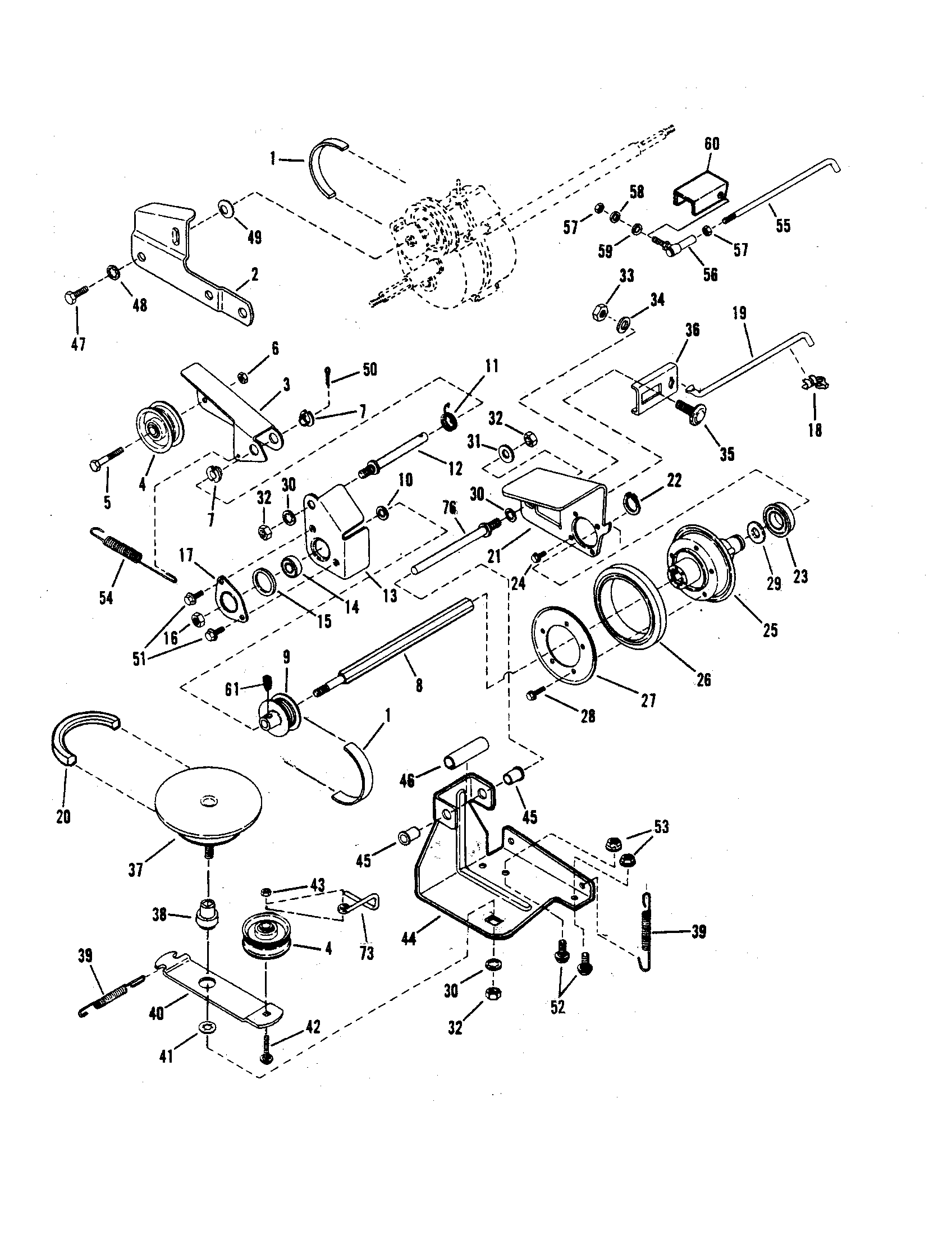 Snapper R21500 drive system self-propelled diagram