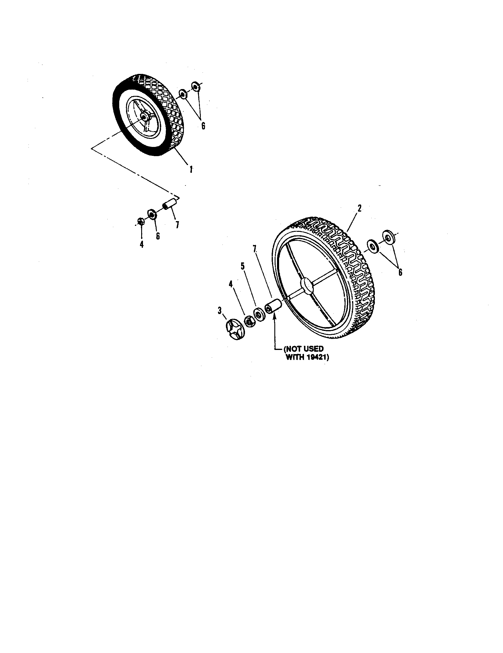Snapper R21500 rear wheels diagram