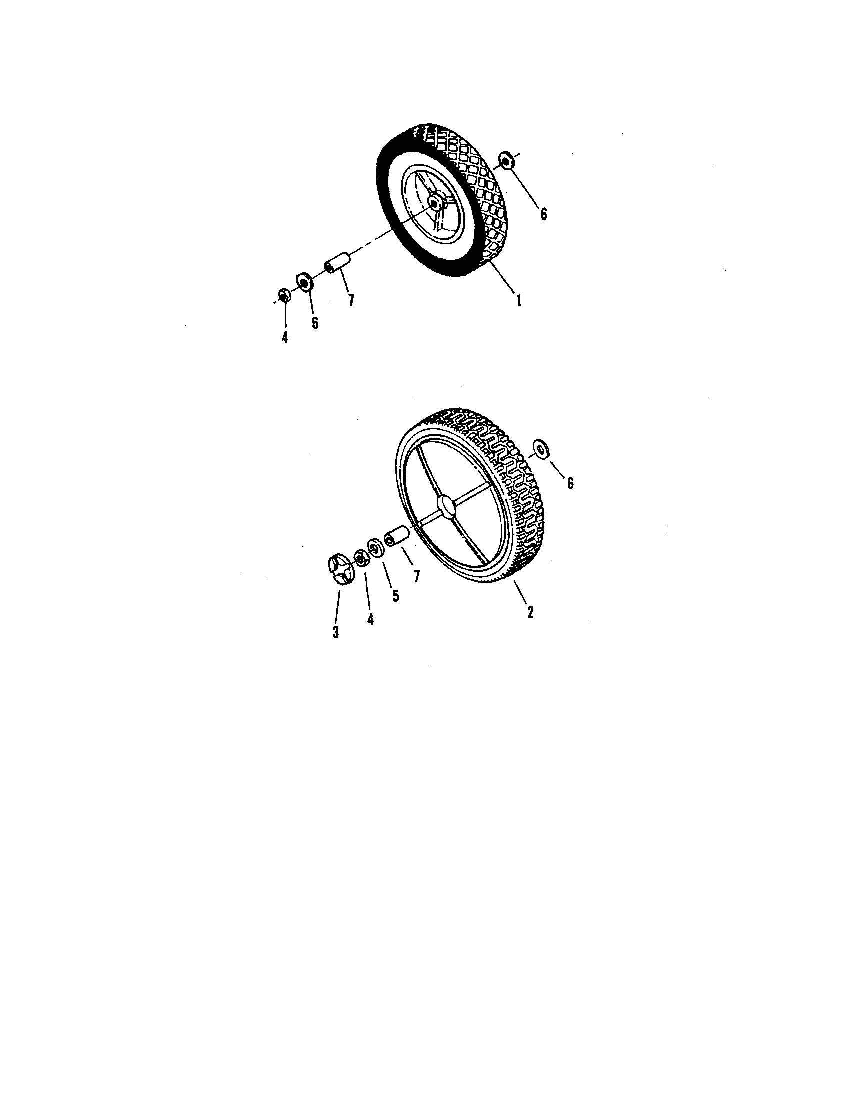 Snapper R21500 front wheels diagram