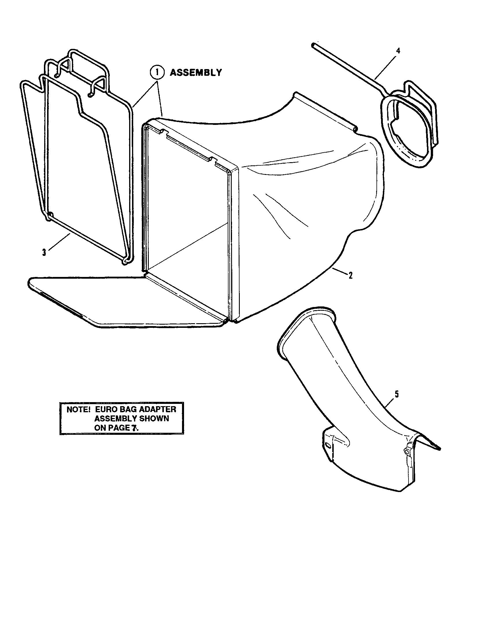 Snapper R21500 grass bag/accessory diagram