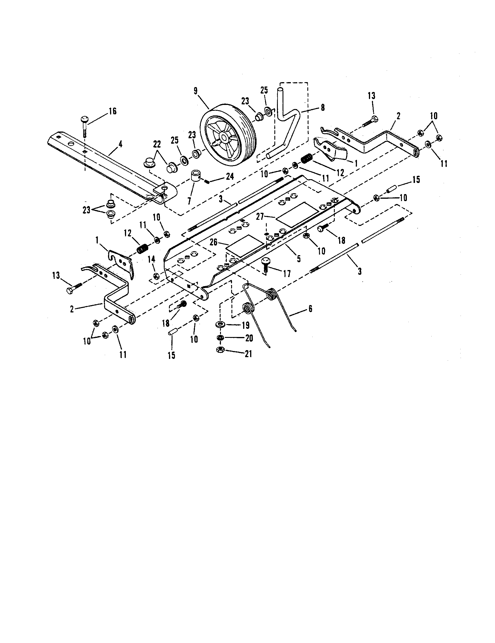 Snapper R21500 accessory/thatcherizer diagram