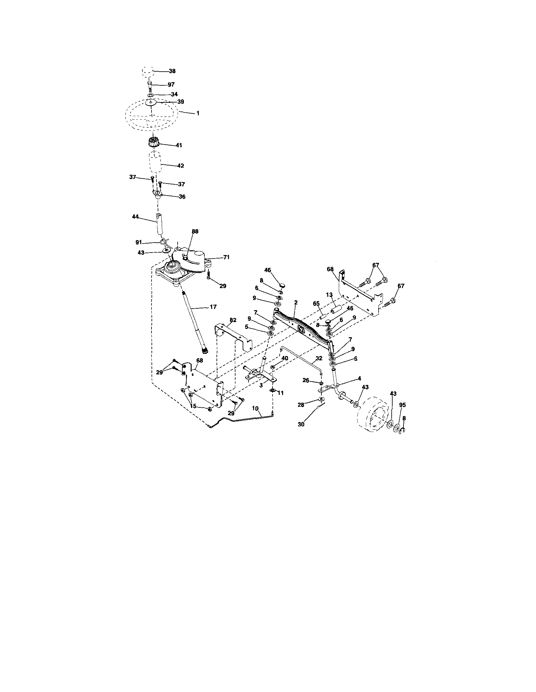 Craftsman 917253210 steering diagram