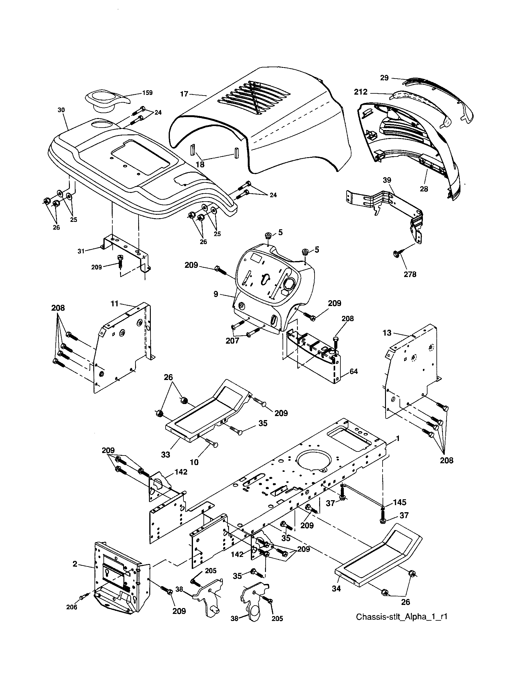Craftsman 917253280 chassis diagram