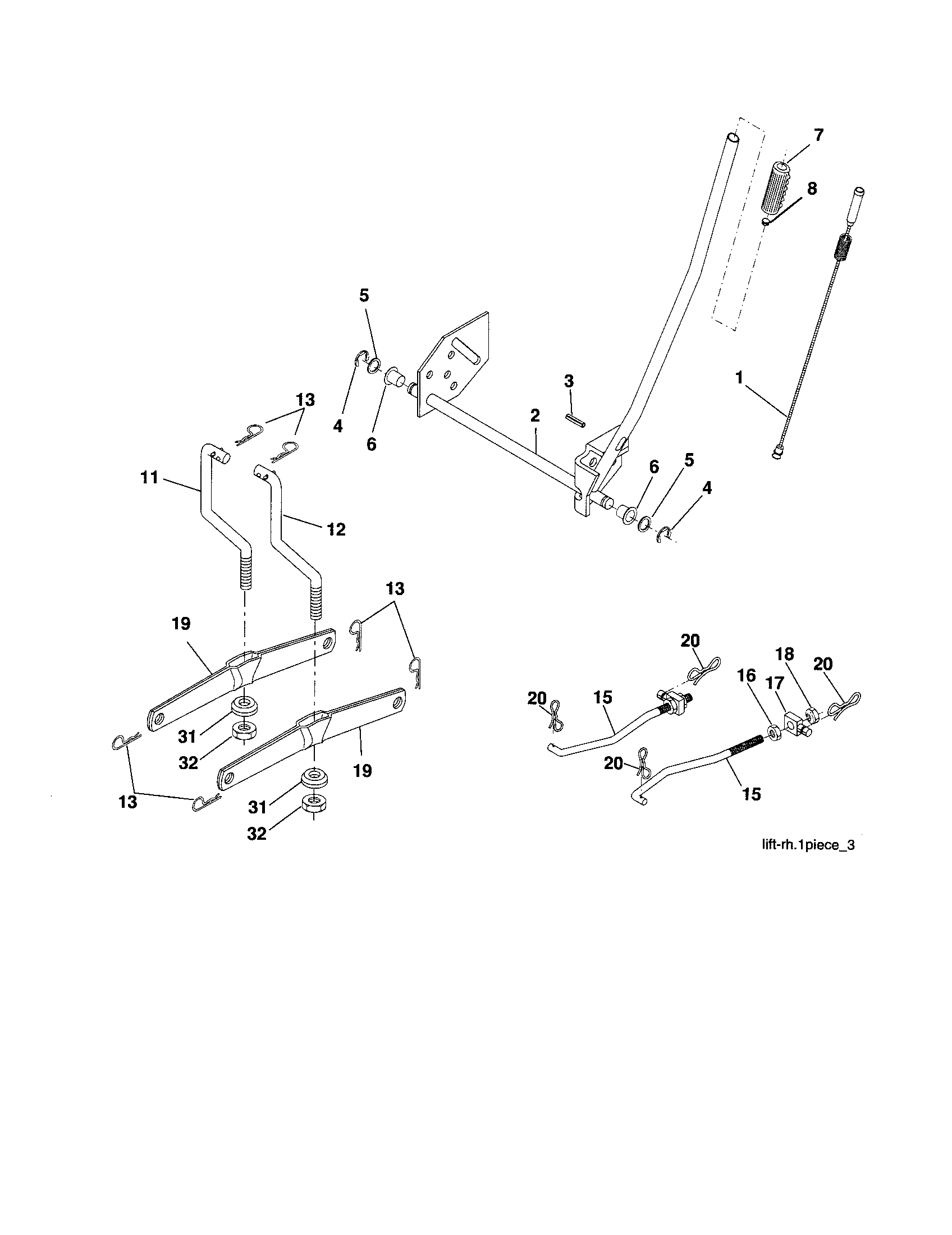 Craftsman 917253280 lift diagram