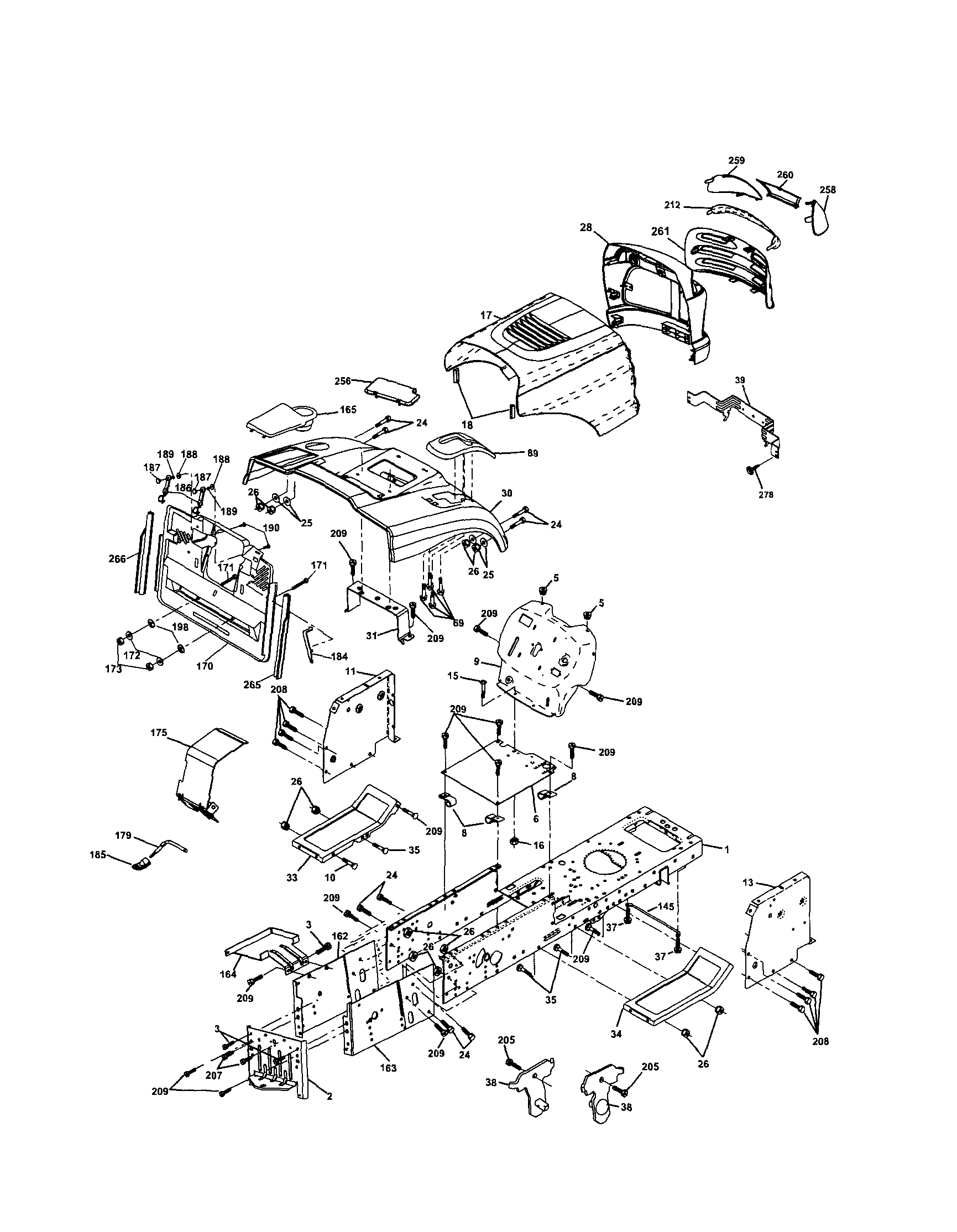 Craftsman 917253310 chassis and enclosures diagram