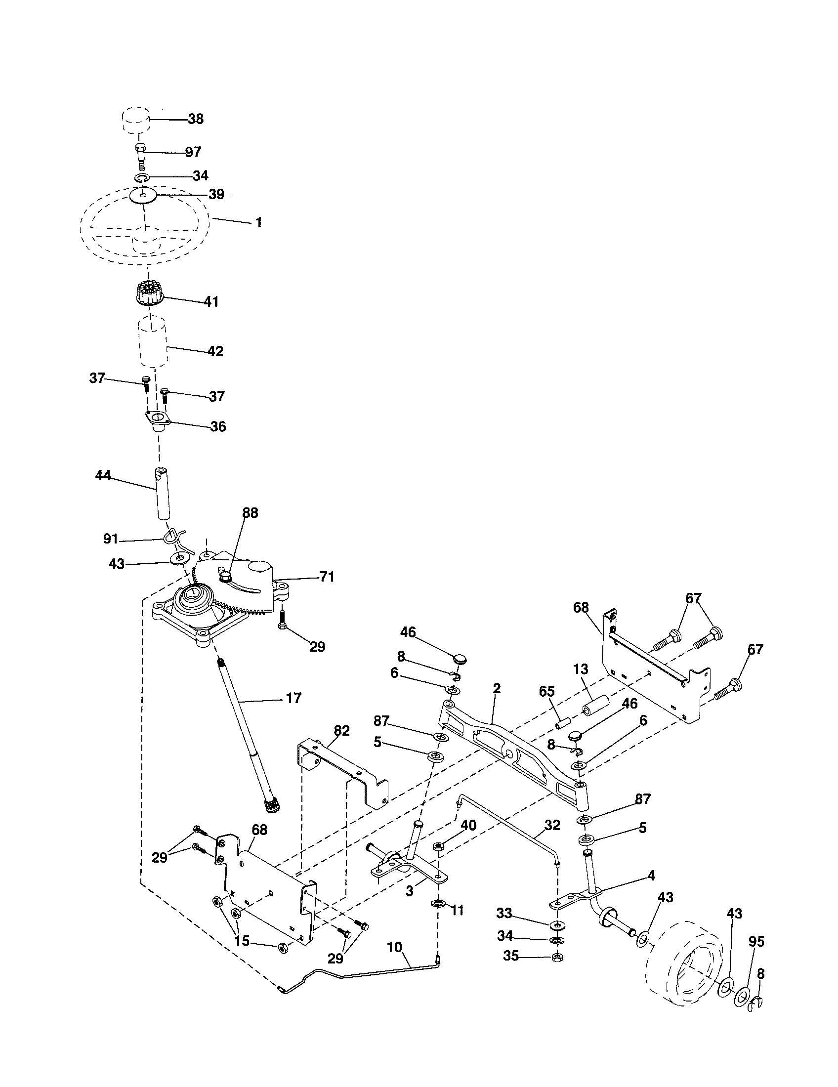 Craftsman 917253321 steering diagram
