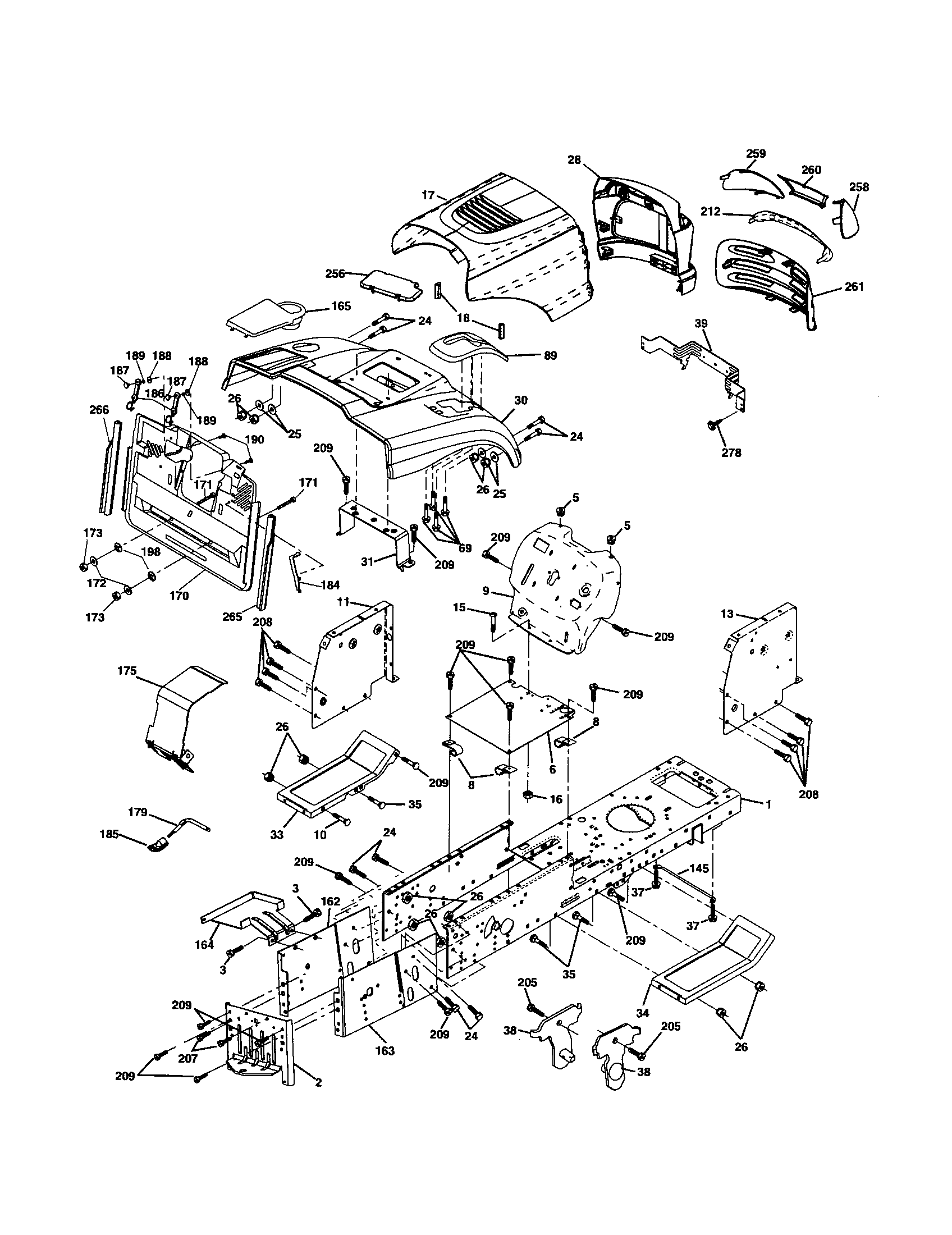Craftsman 917253330 chassis and enclosures diagram