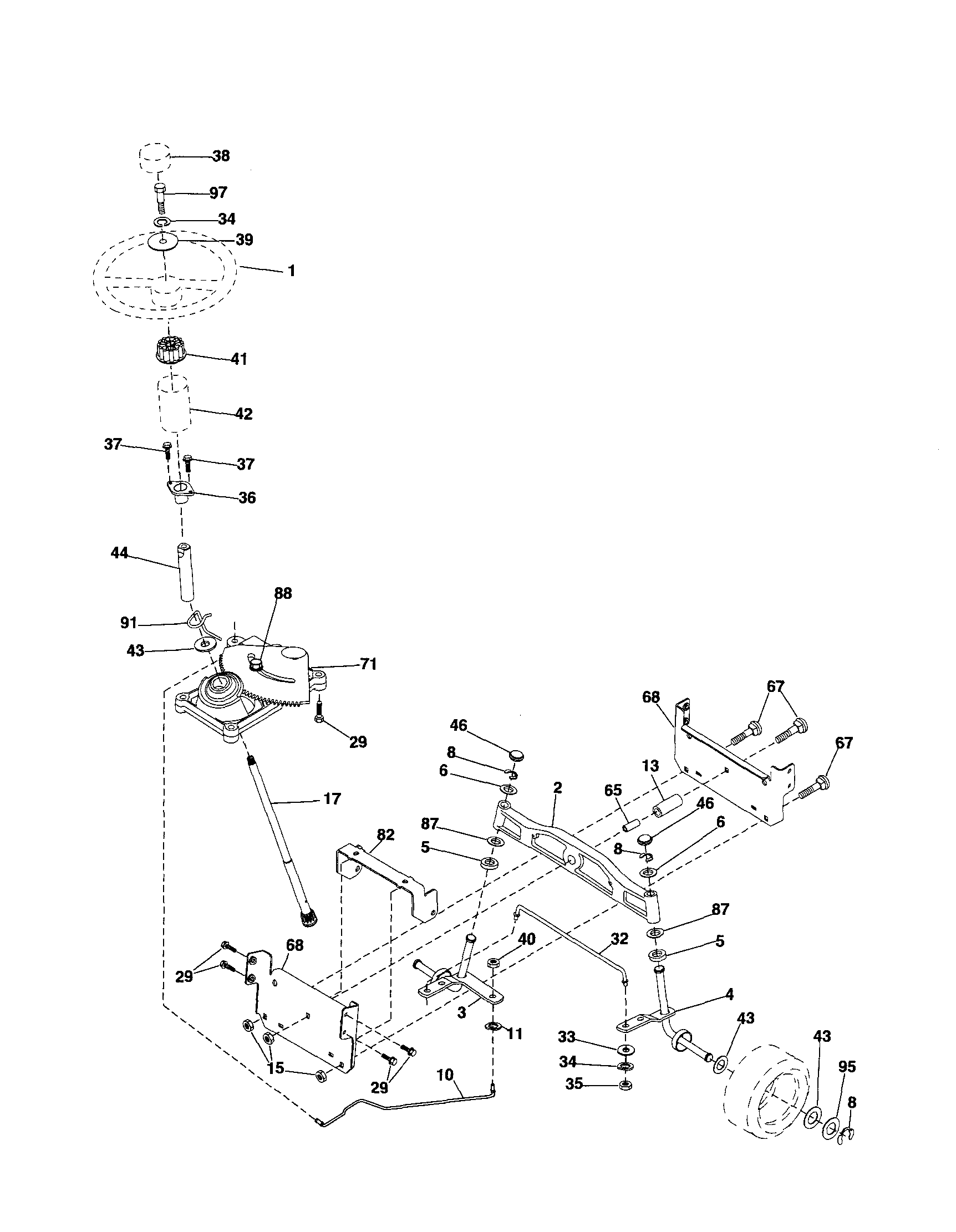 Craftsman 917253330 steering diagram