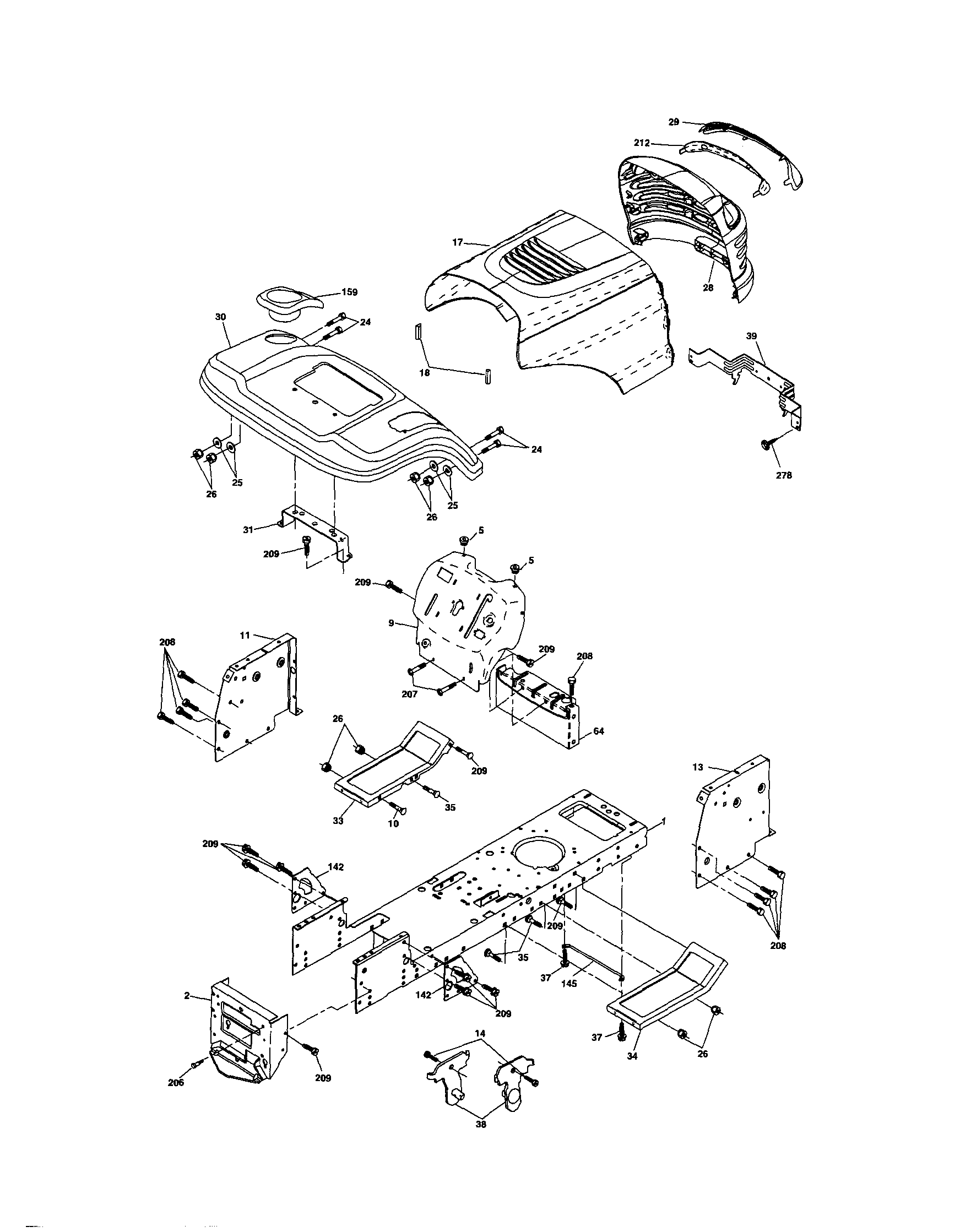 Craftsman 917253500 chassis and enclosures diagram