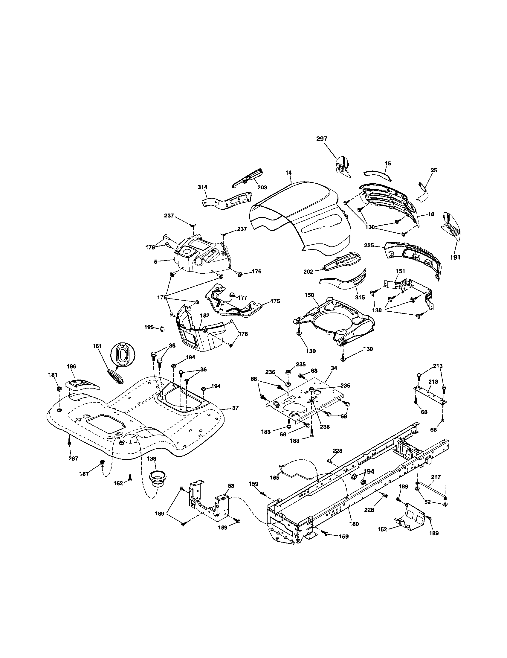 Craftsman 917253690 chassis and enclosures diagram