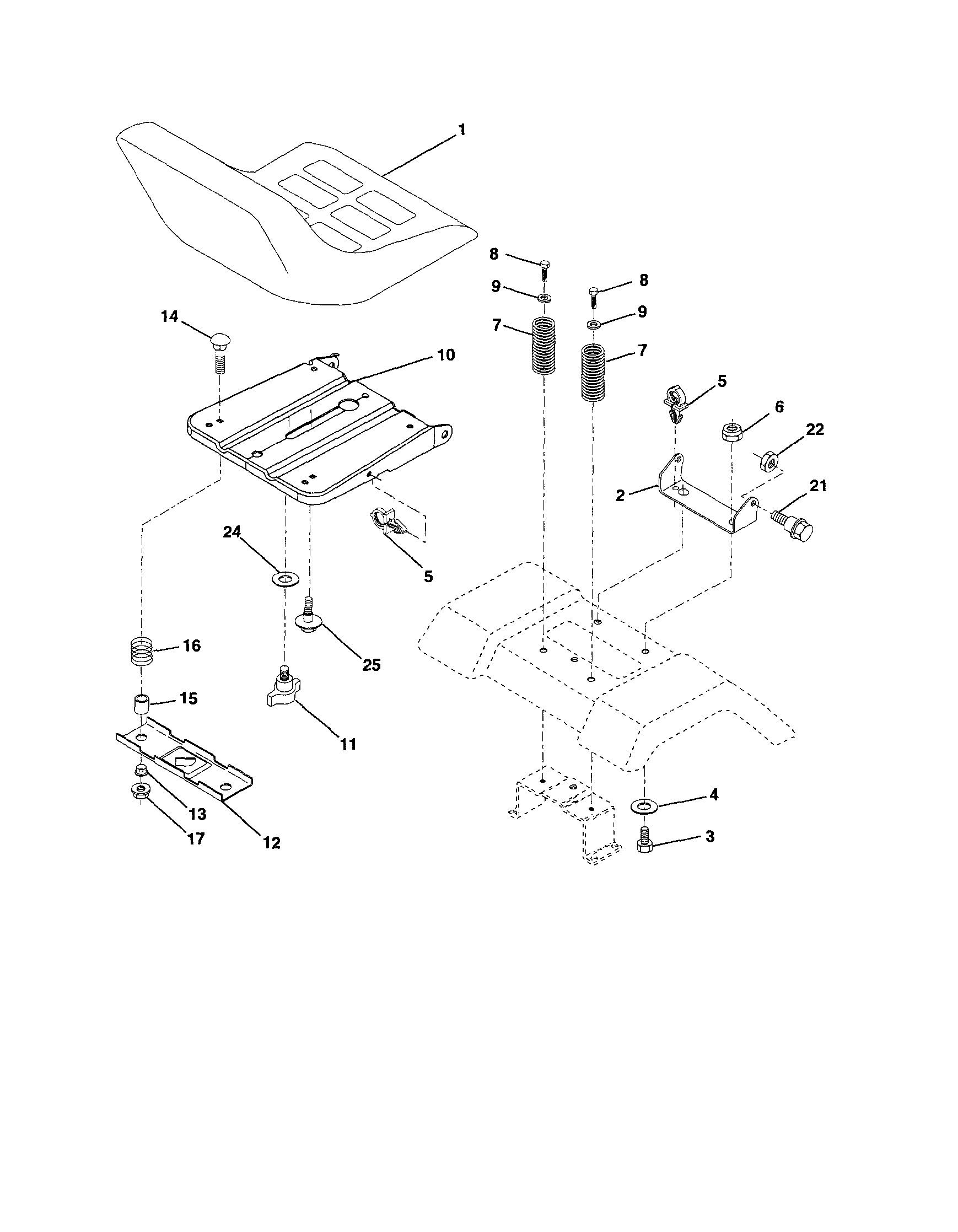 Craftsman 917254010 seat diagram