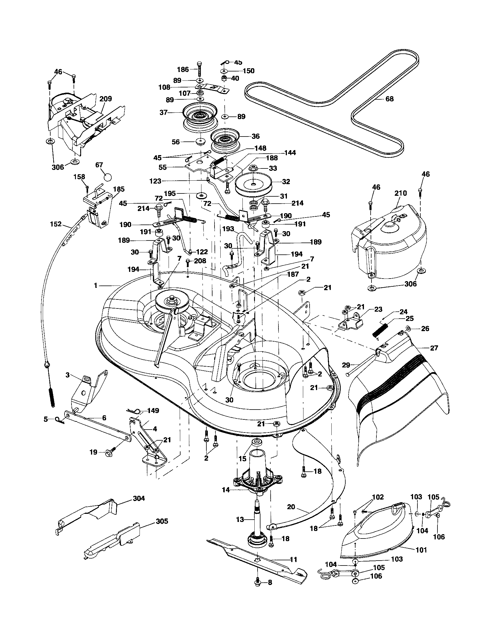 Craftsman 917254010 mower diagram
