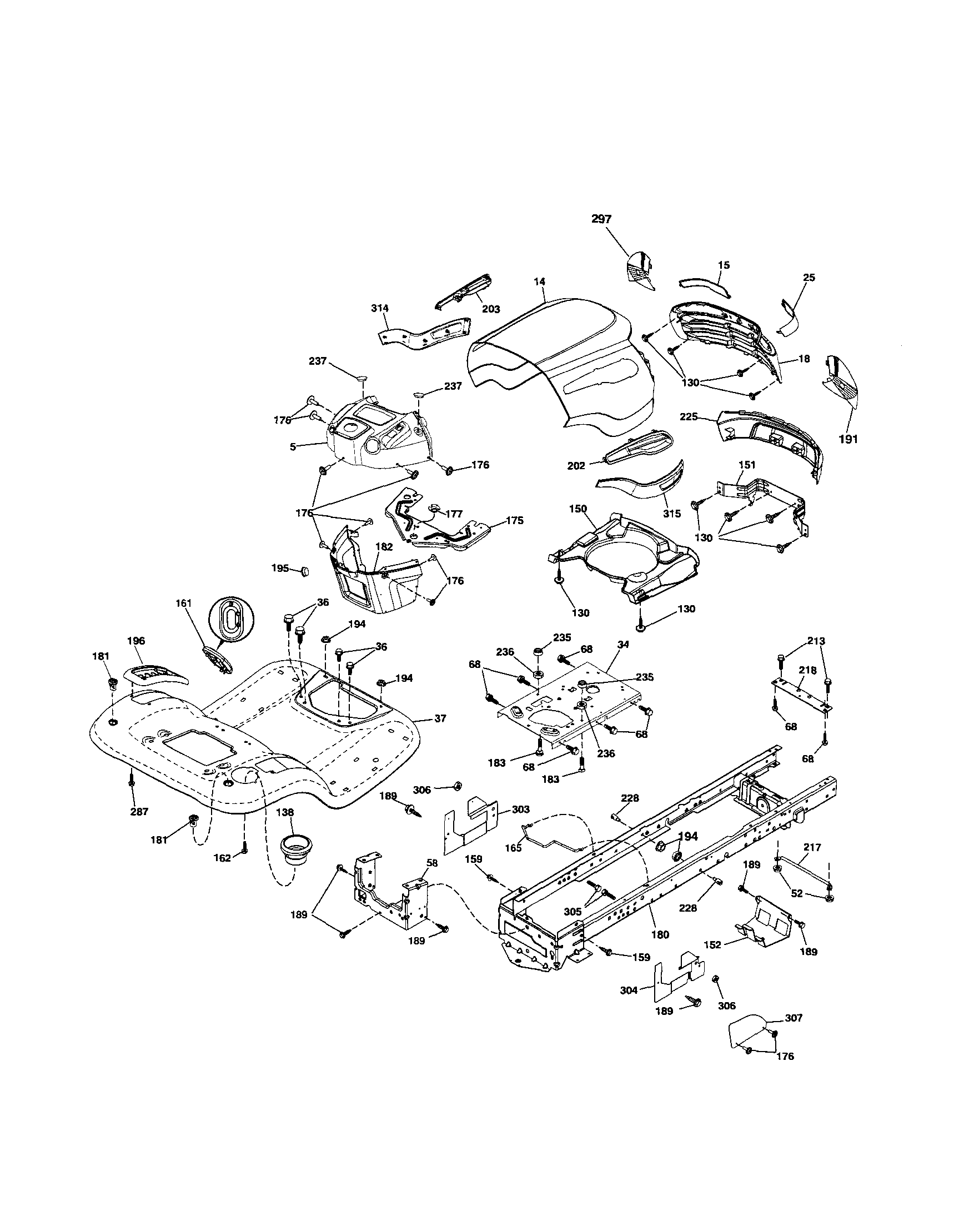 Craftsman 917254060 chassis and enclosures diagram