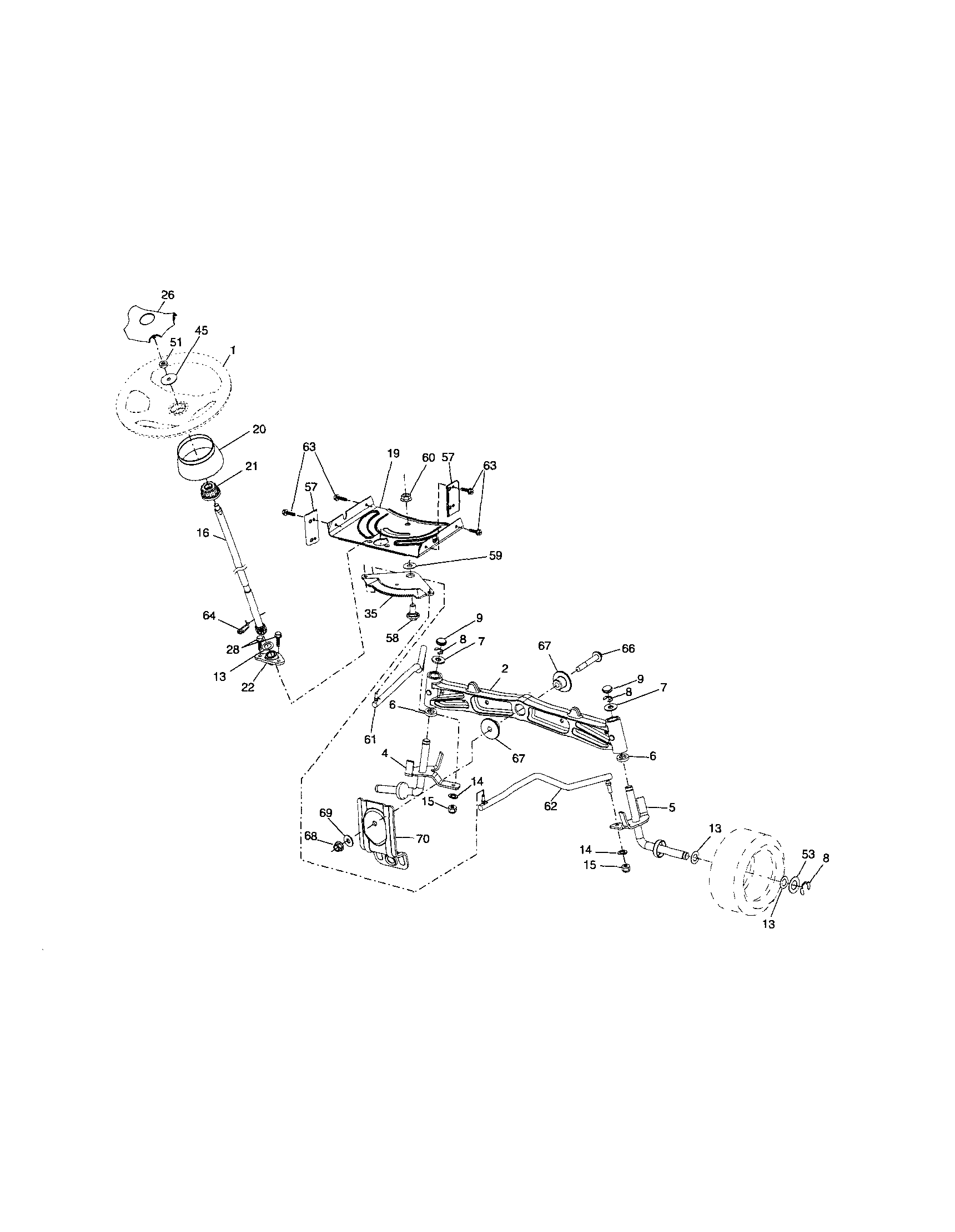 Craftsman 917254060 steering diagram