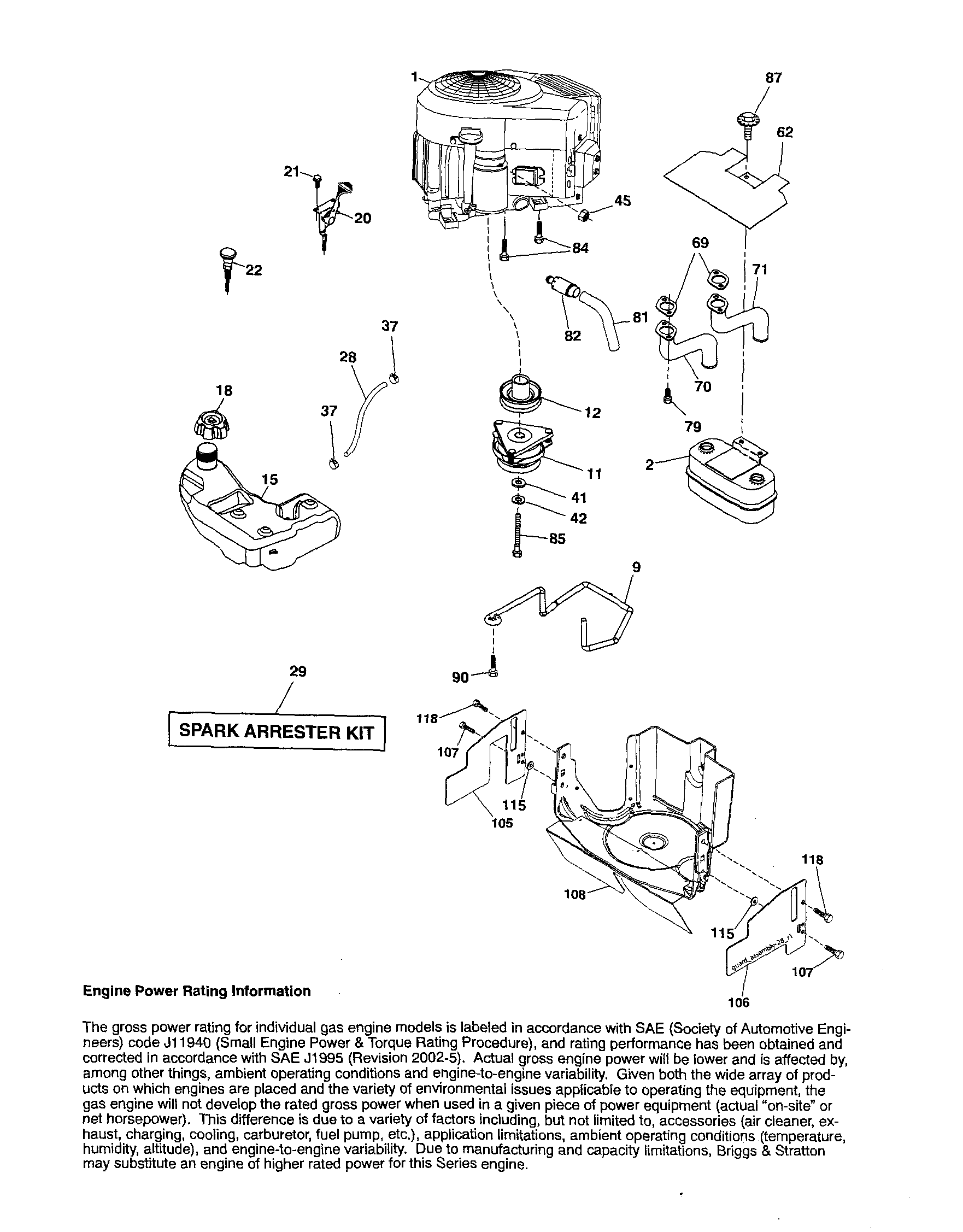 Craftsman 917254060 engine diagram