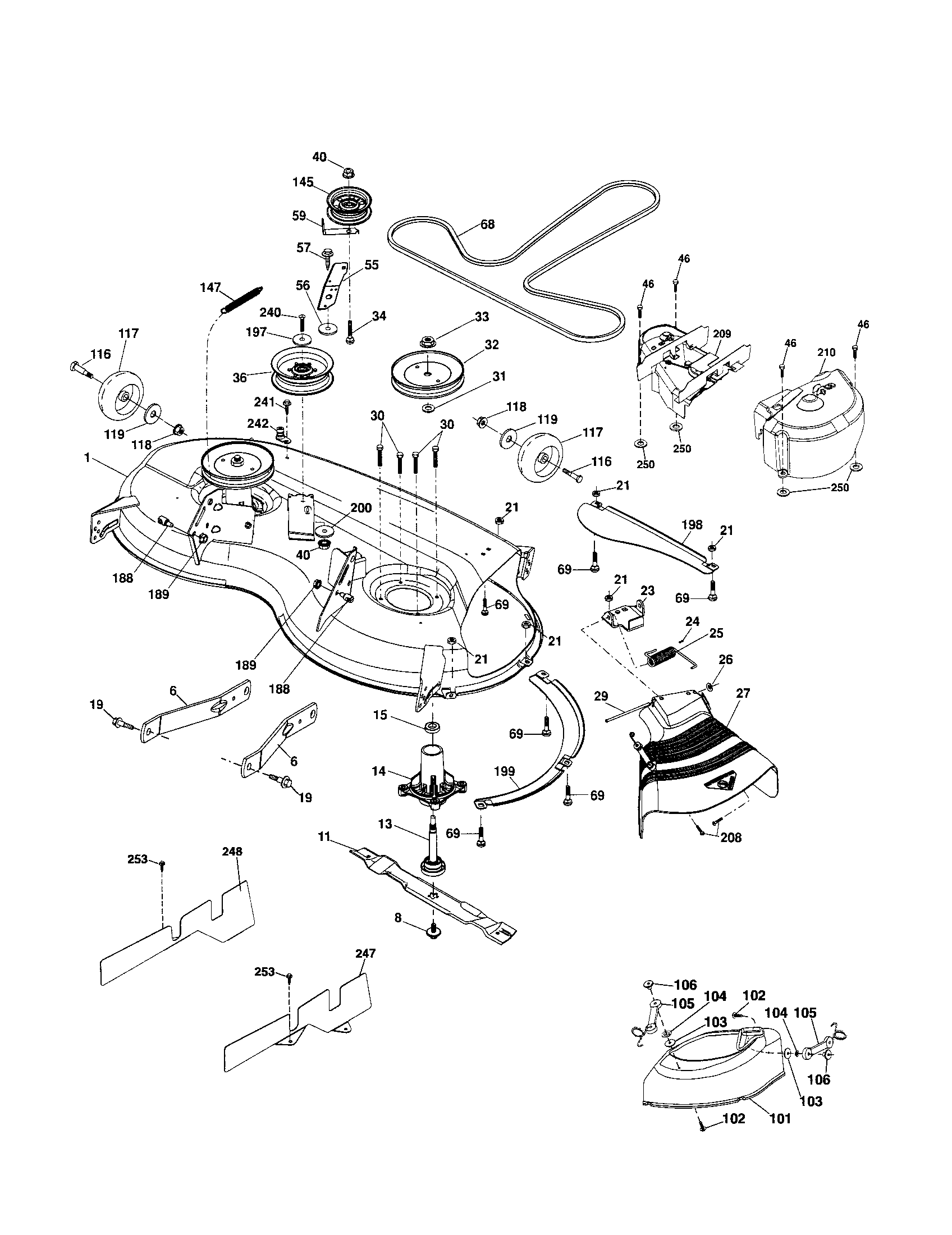 Craftsman 917254060 mower diagram