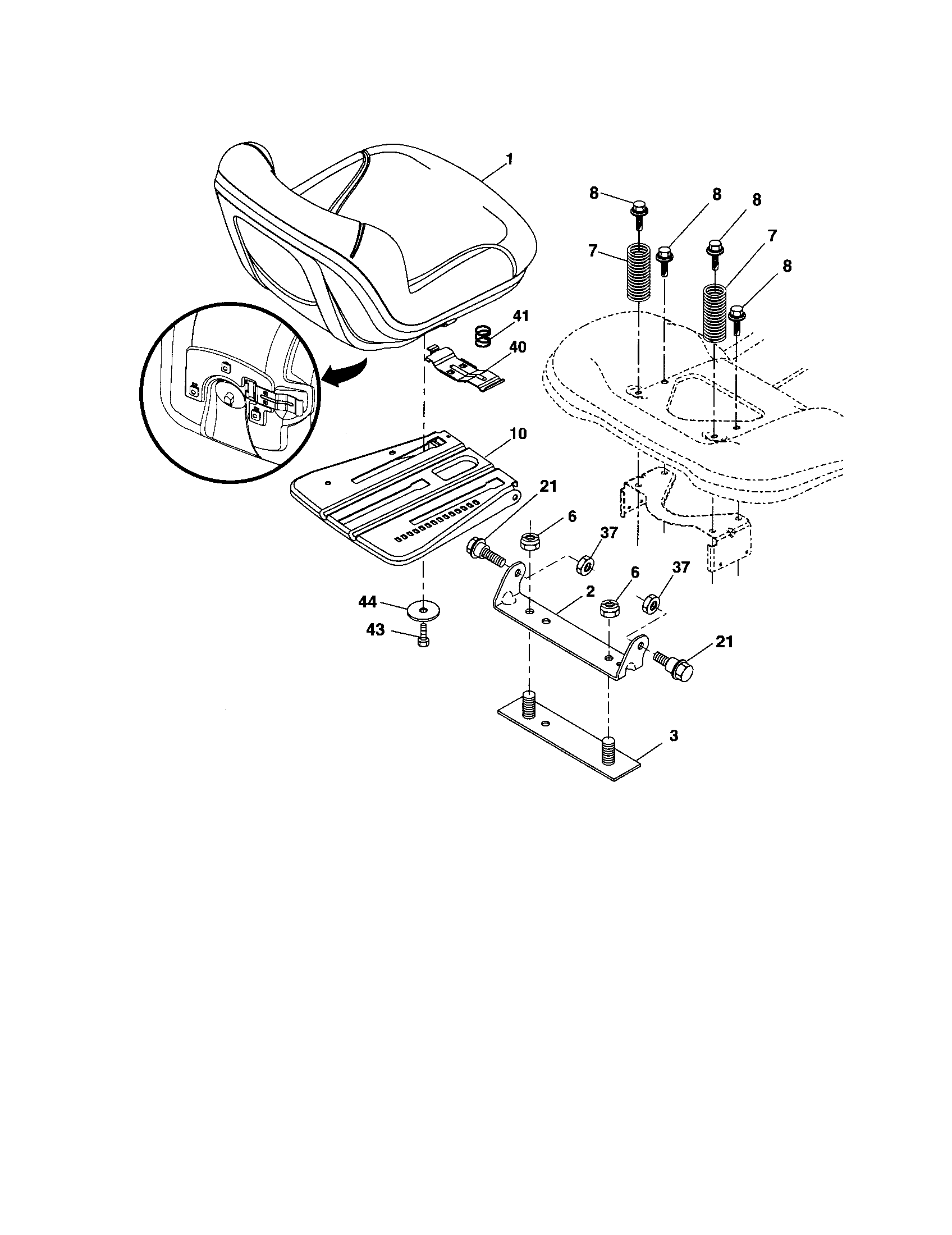 Craftsman 917254280 seat diagram