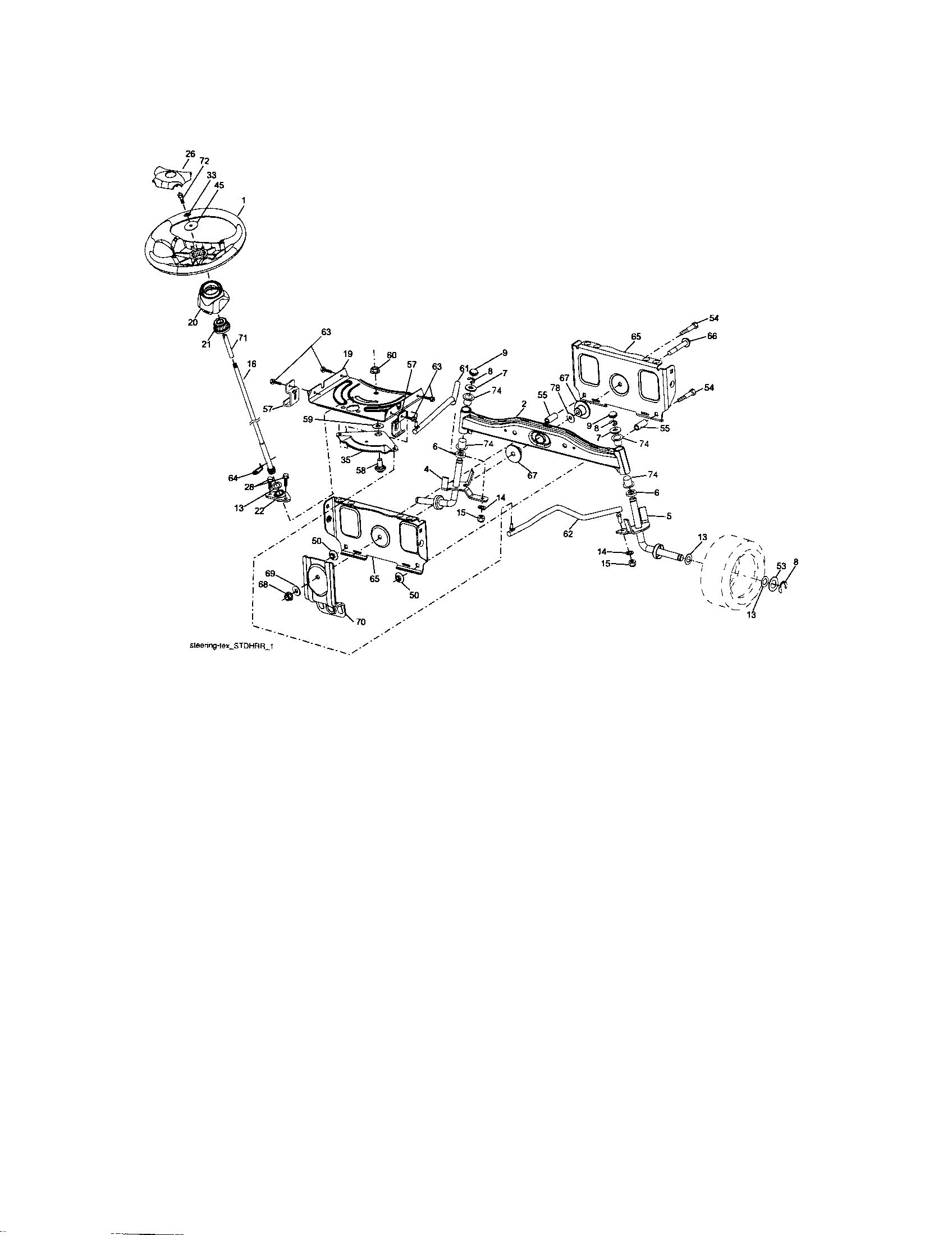 Craftsman 917289103 steering diagram