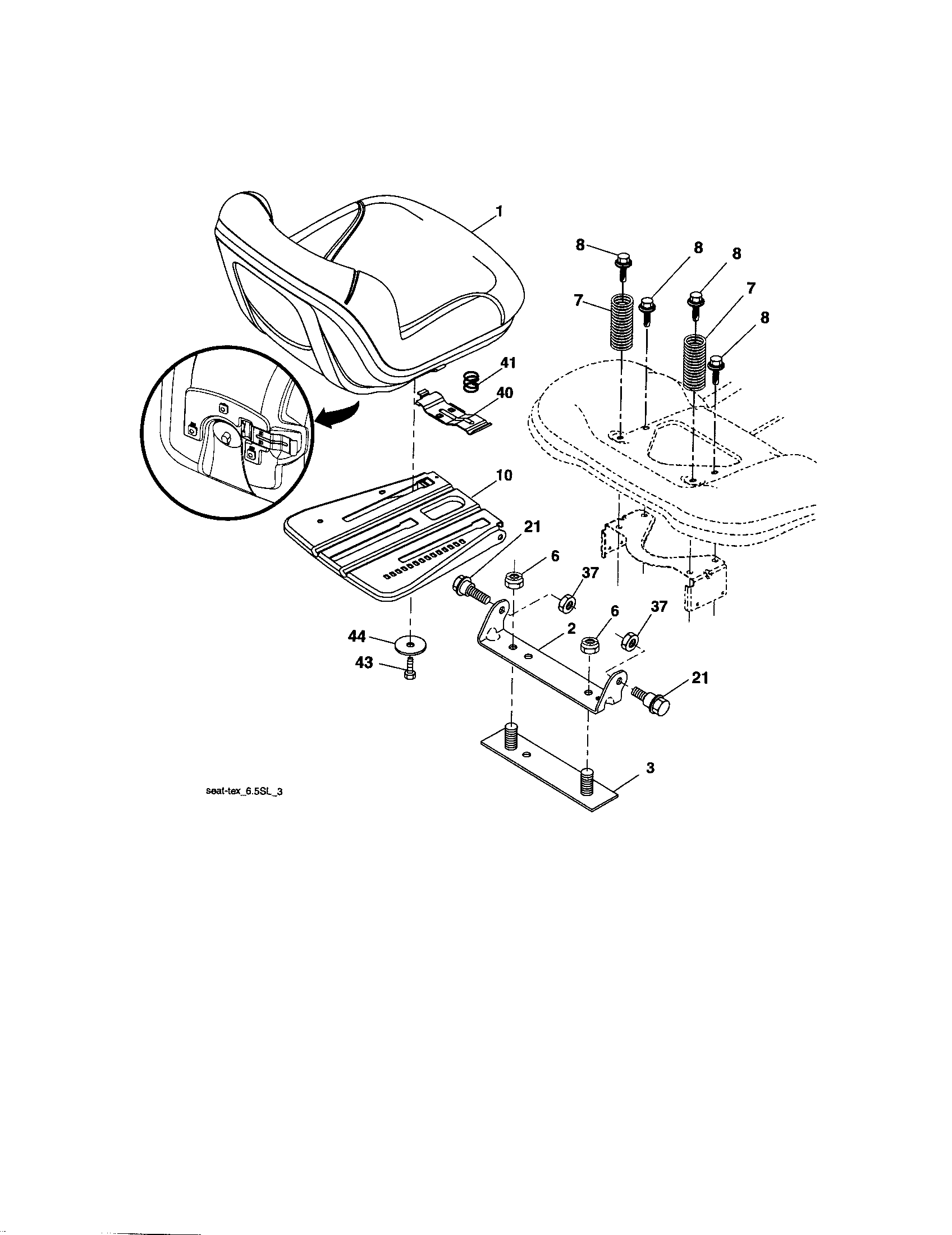 Craftsman 917289103 seat diagram