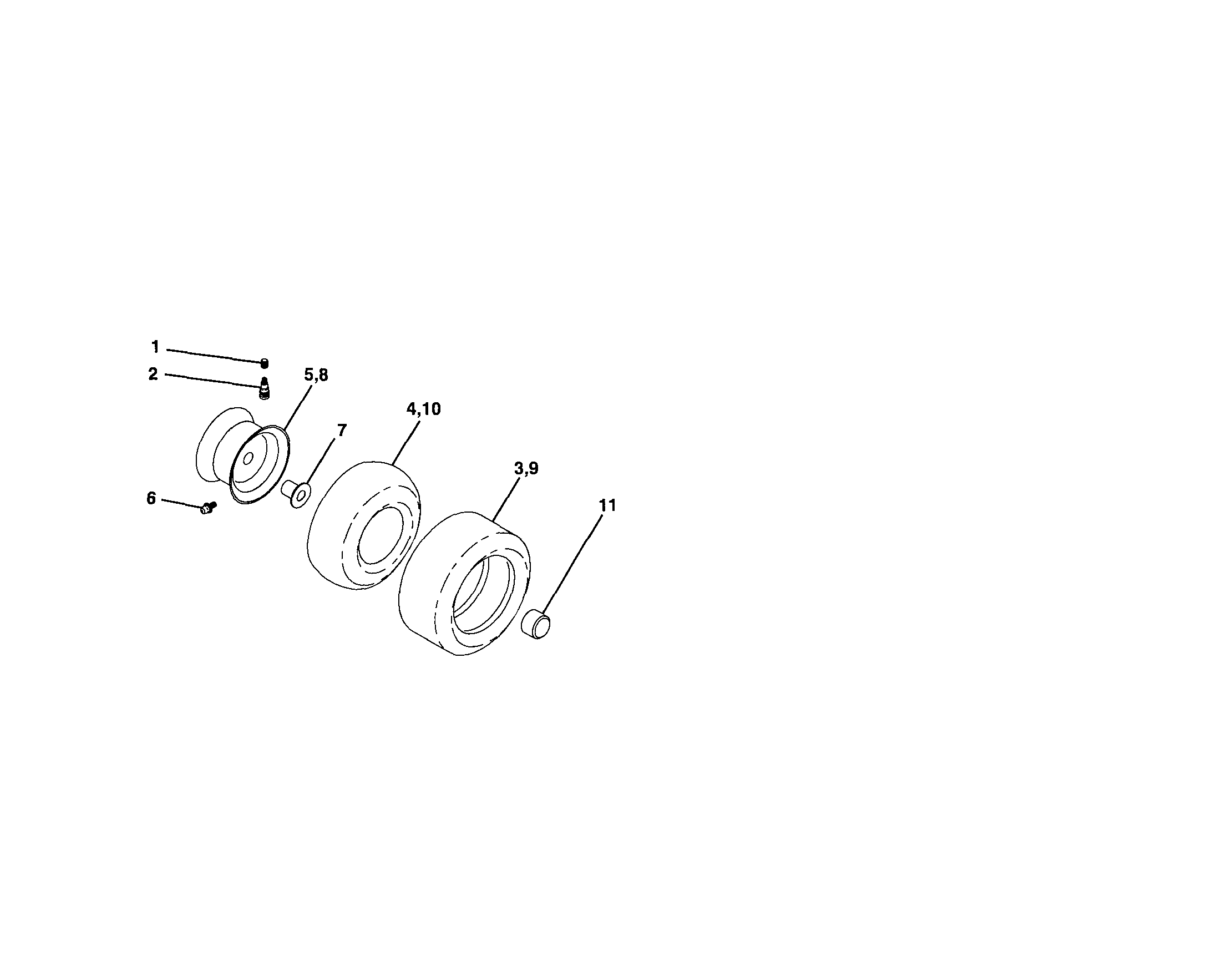 Craftsman 917288030 wheels and tires diagram