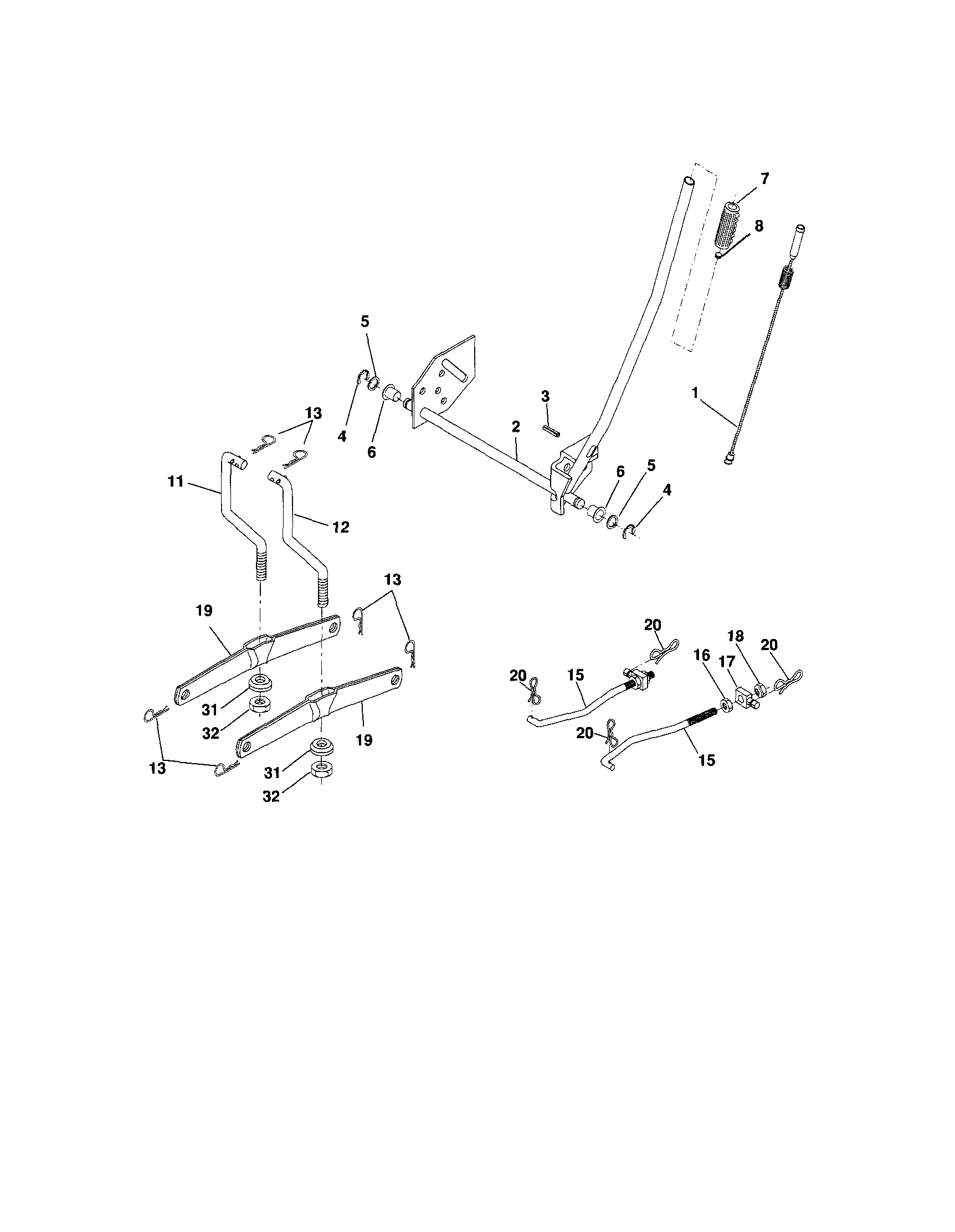 Craftsman 917288030 lift diagram