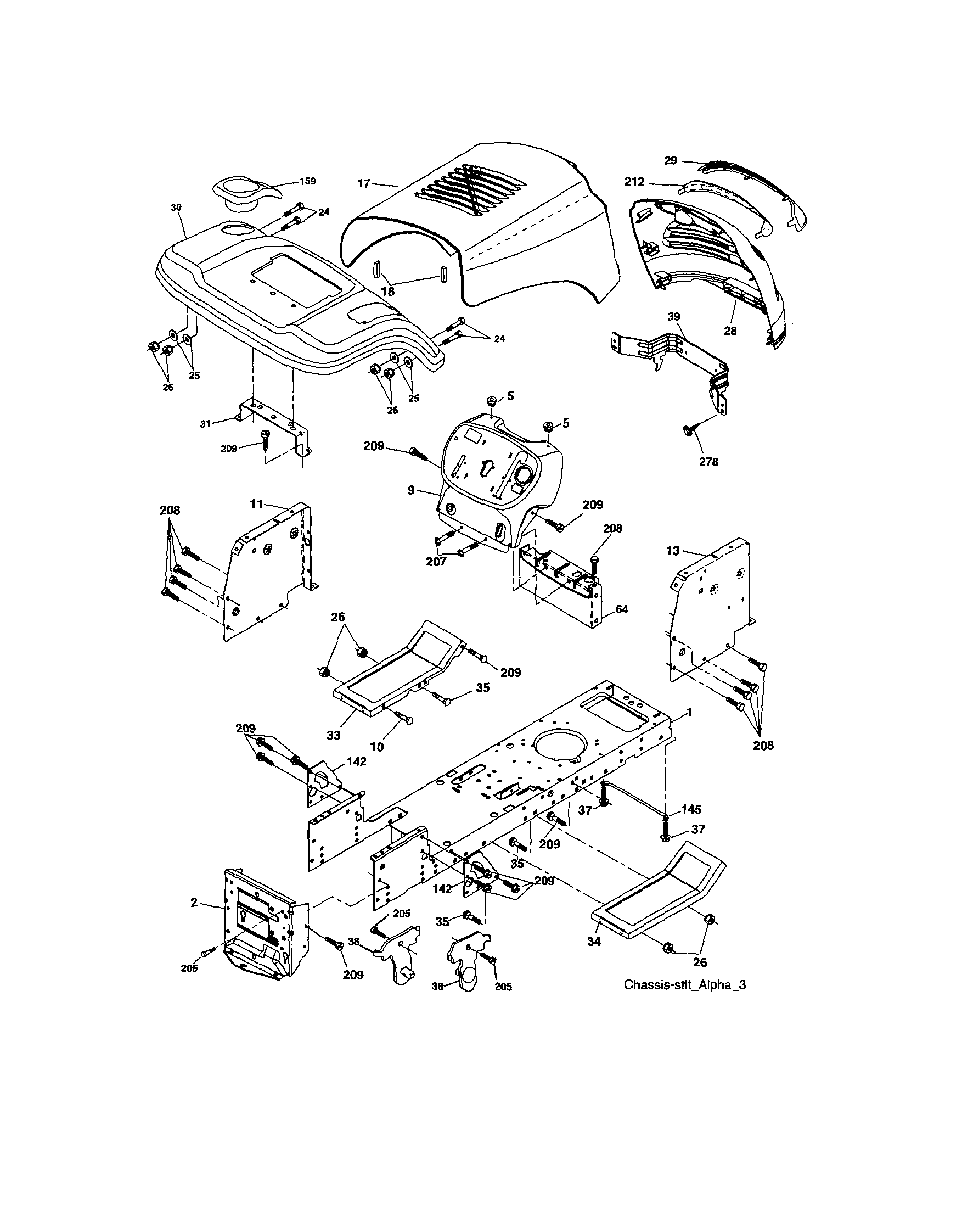 Craftsman 917288031 chassis and enclosures diagram