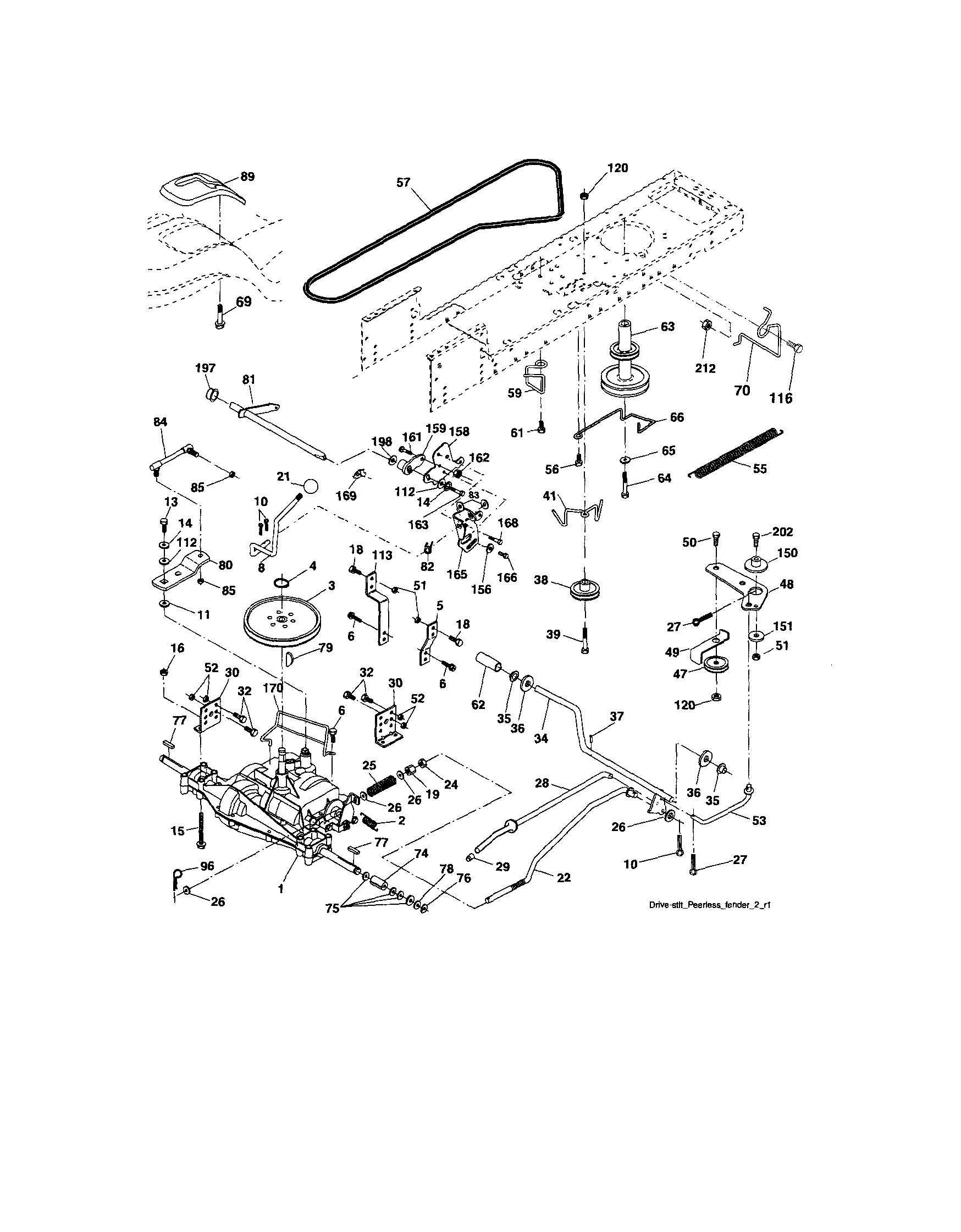 Craftsman 917288031 ground drive diagram