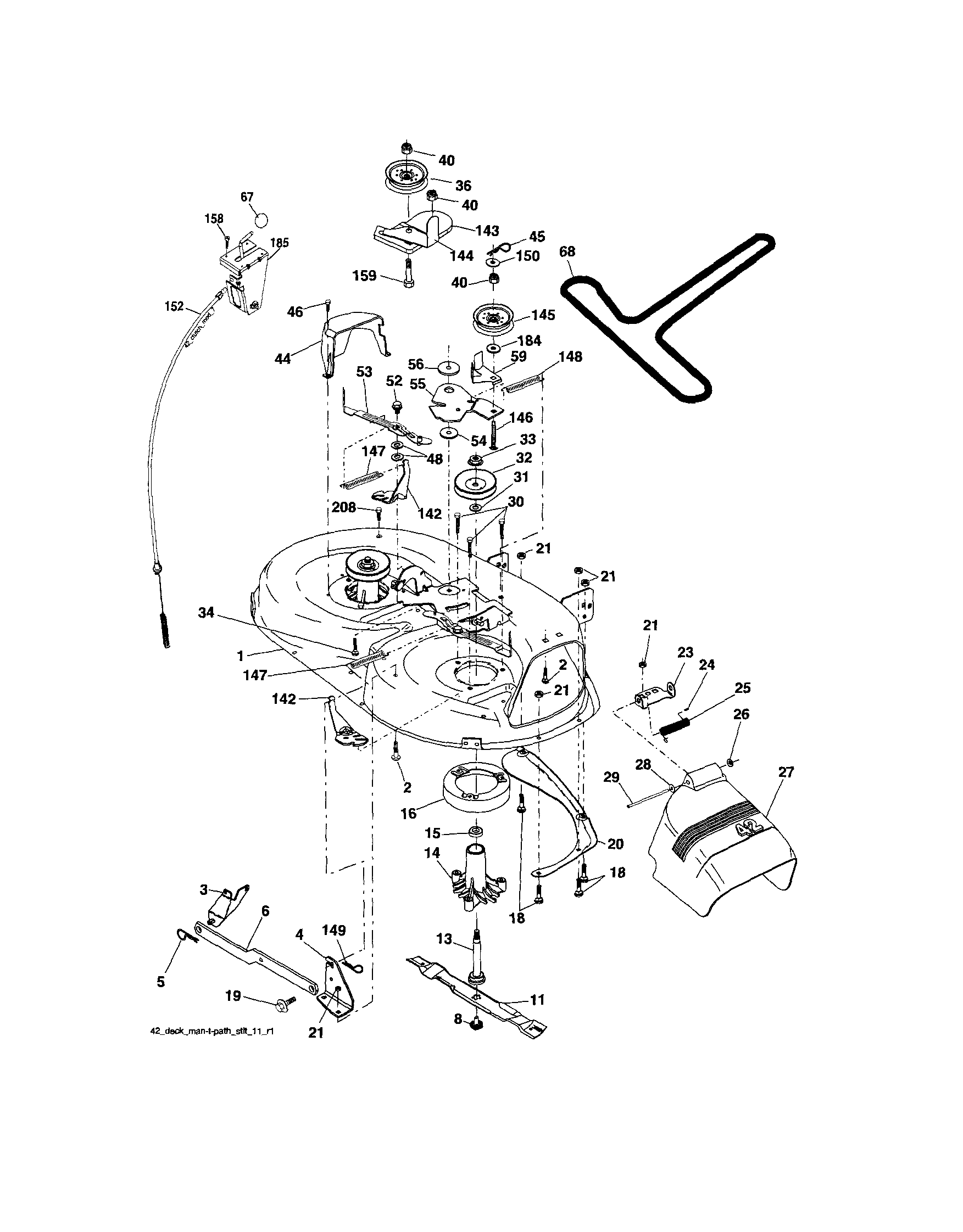 Craftsman 917288031 mower deck diagram