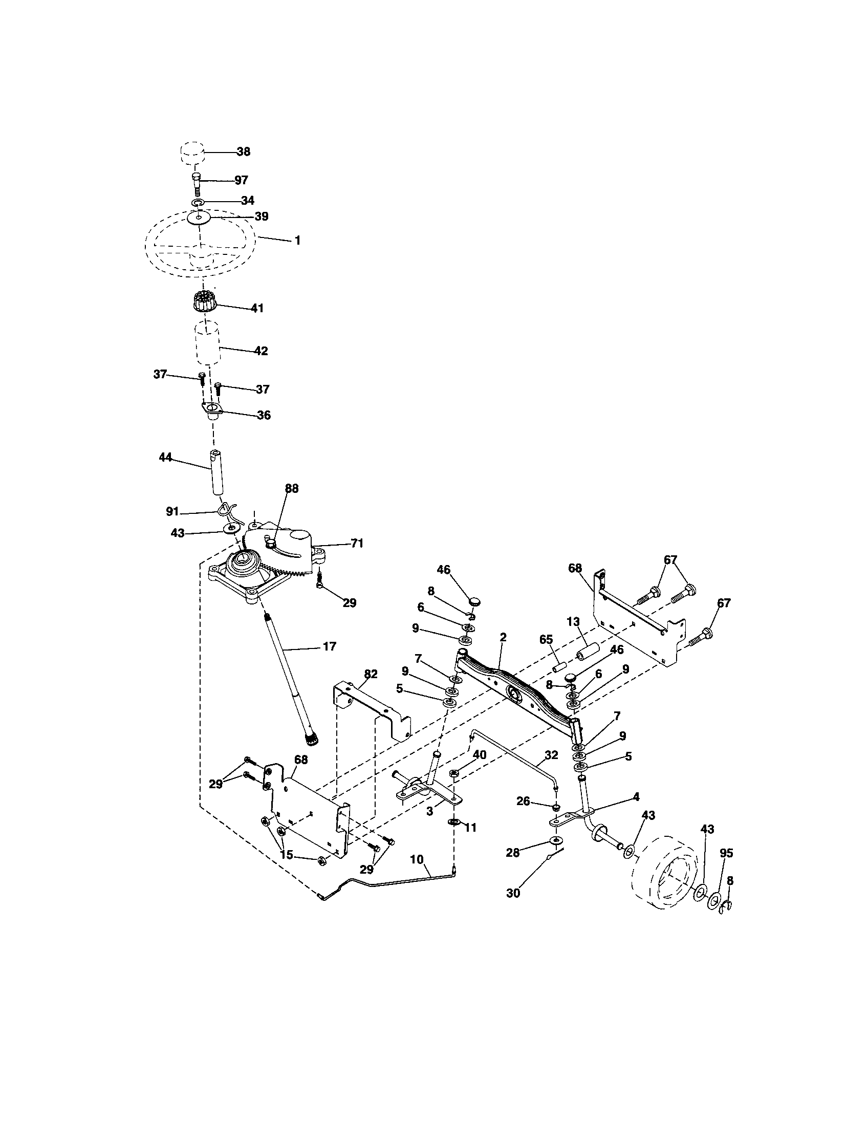 Craftsman 917288032 steering diagram