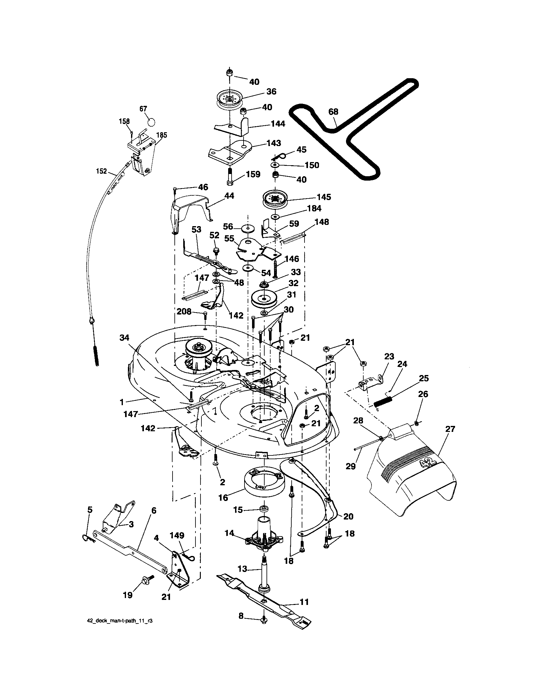 Craftsman 917288050 mower deck diagram