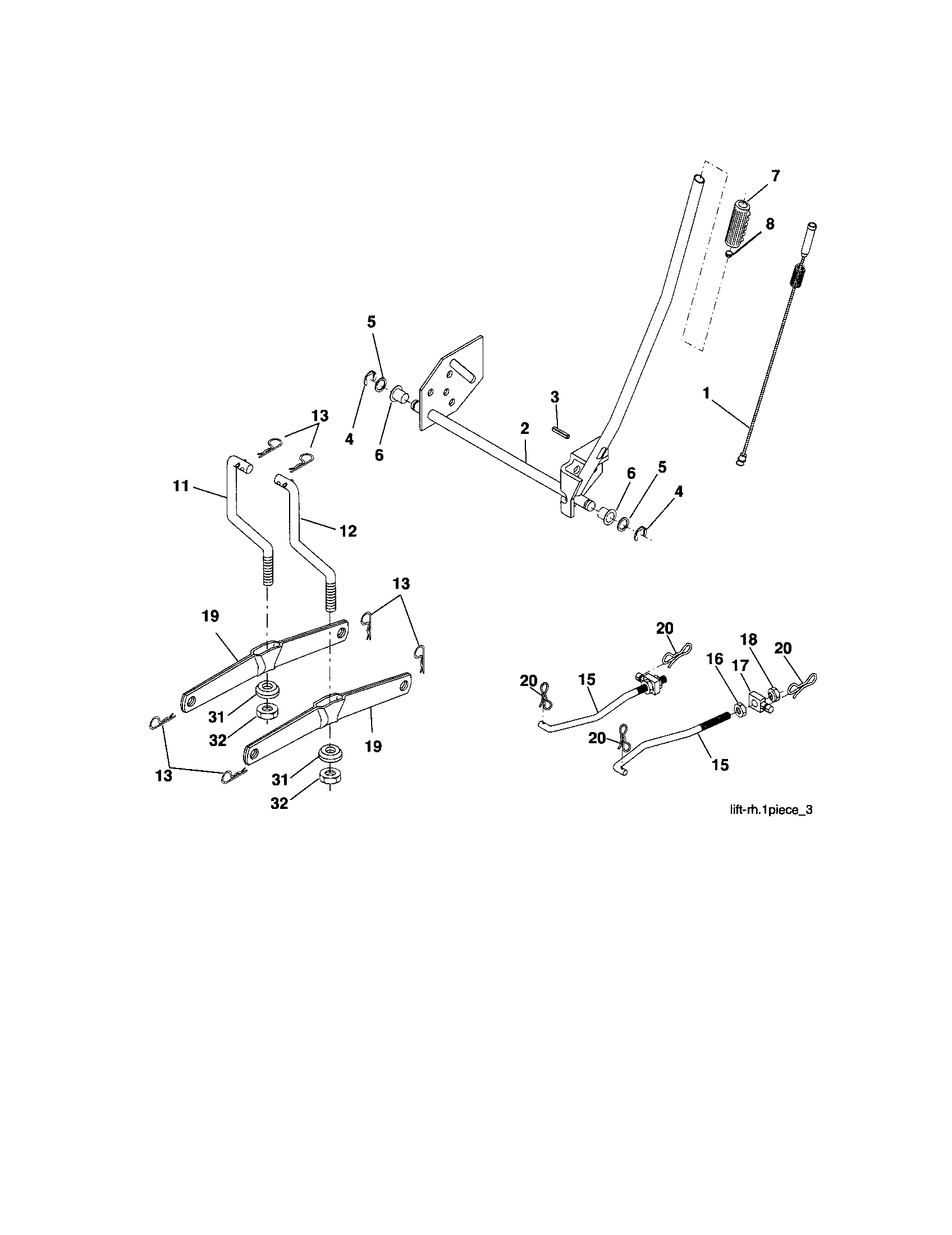 Craftsman 917288050 lift diagram