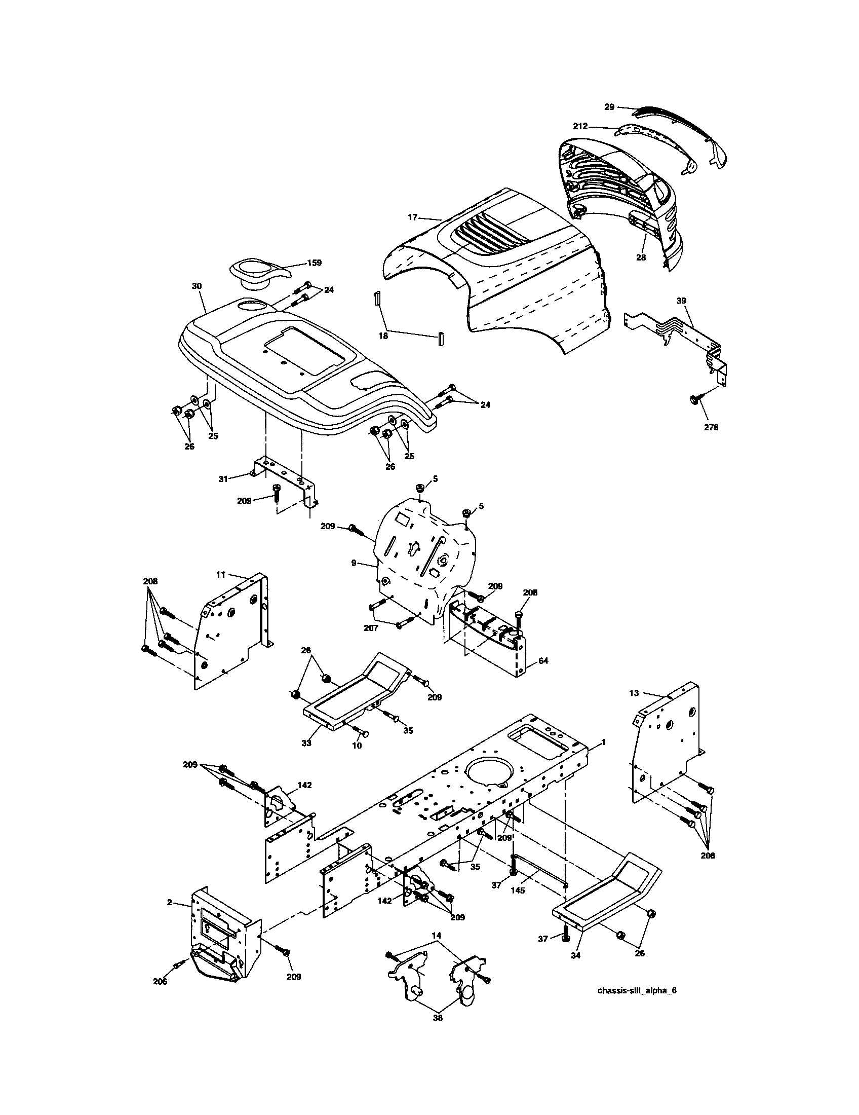 Craftsman 917288051 chassis and enclosures diagram