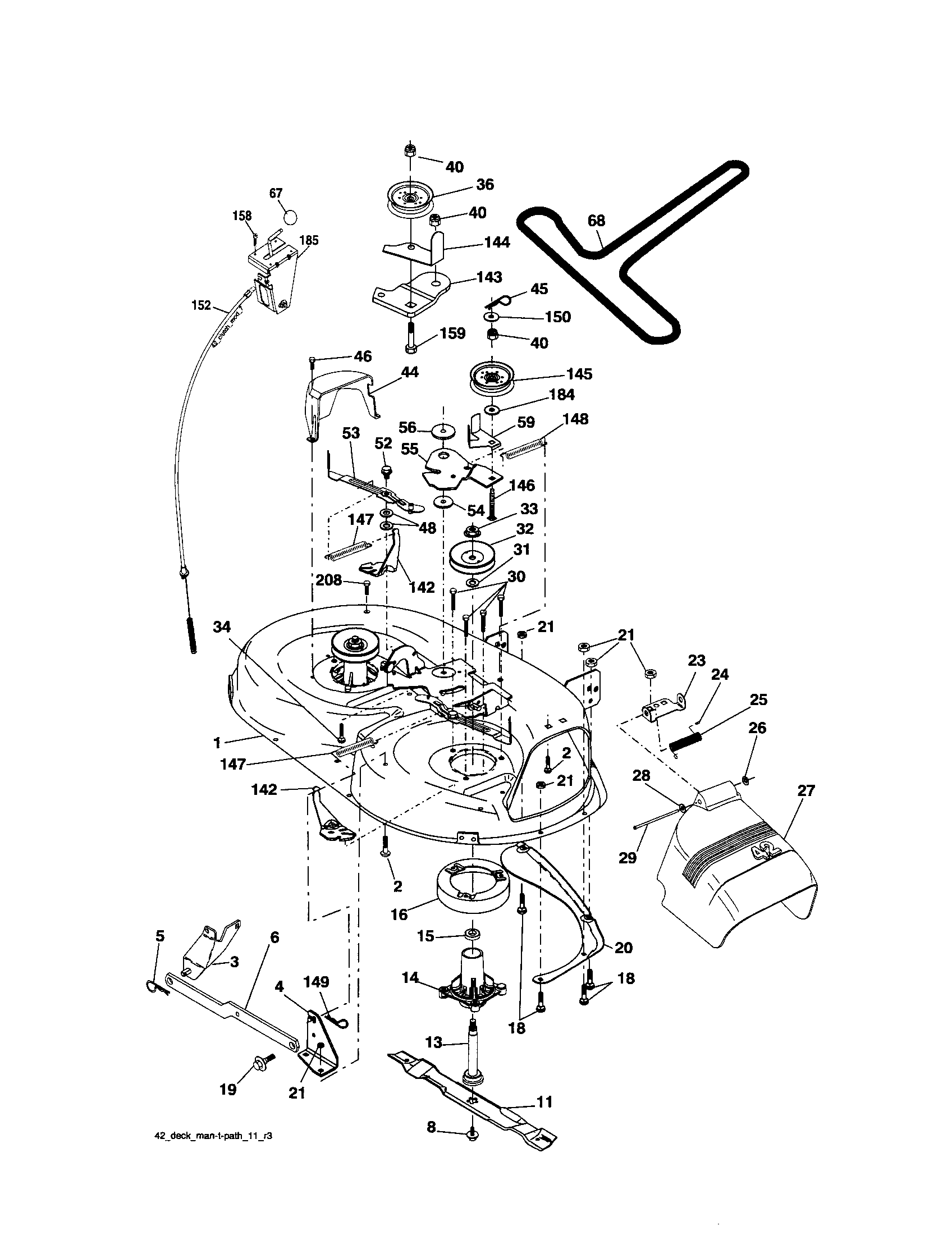 Craftsman 917288051 mower deck diagram